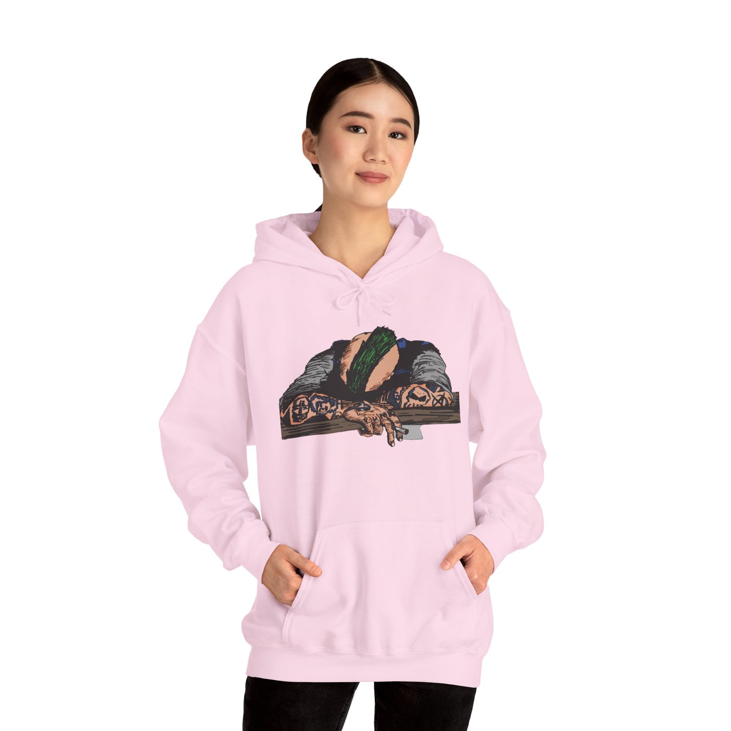 Punk and Done Color Unisex Hooded Sweatshirt, Cozy Streetwear, Unique Gift for Art Lovers, Casual Lounge Wear, Perfect for Fall Fashion