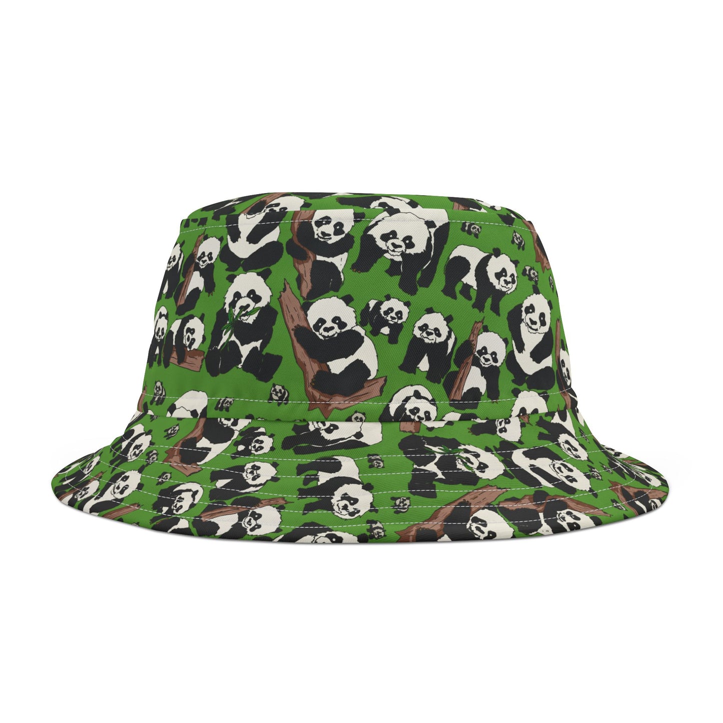 Cute Panda Pattern Bucket Hat, Funky Outdoor Hat, Trendy Summer Accessory, Gift for Animal Lovers, Festival & Beach Hat