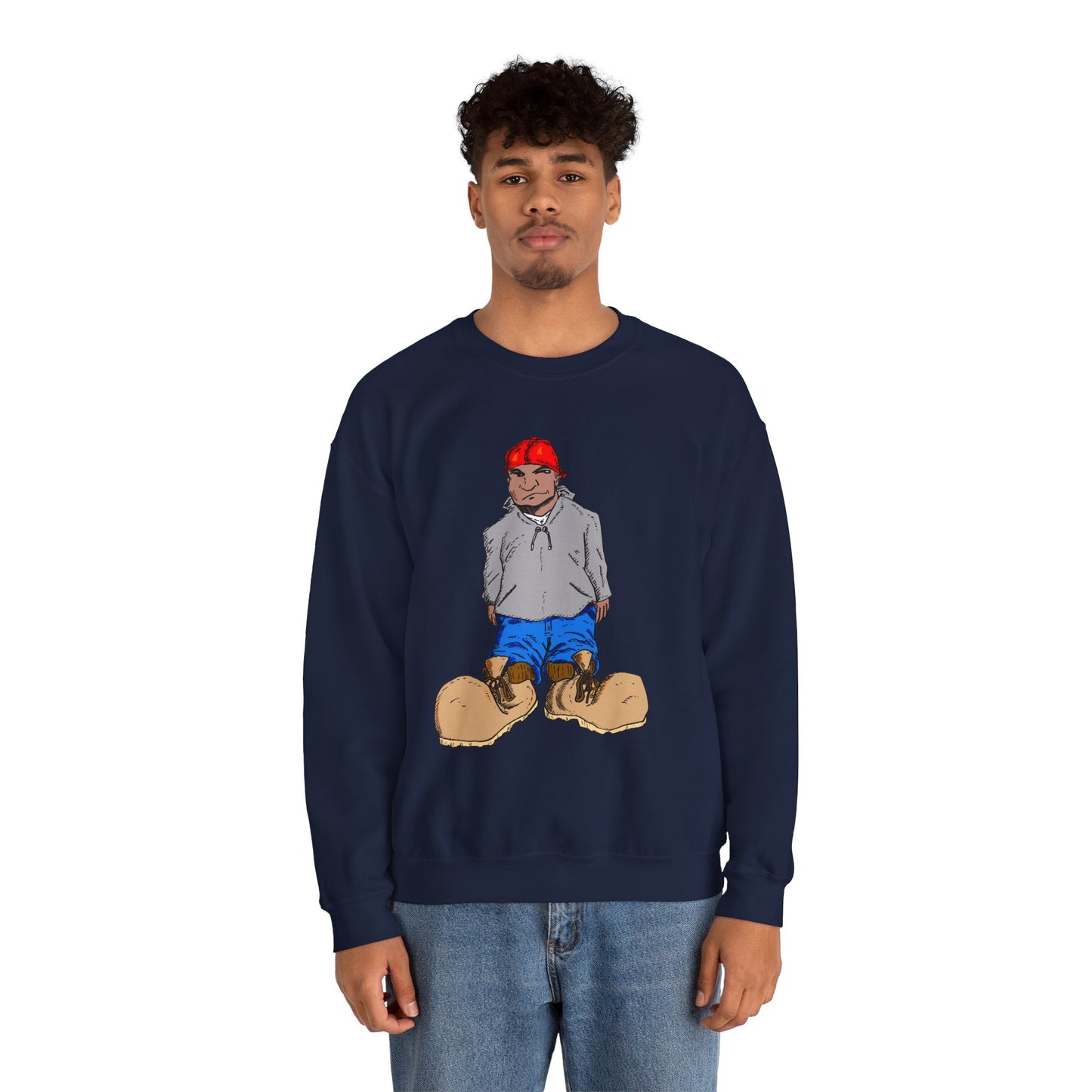 Urban Street Fun Character Boots Art Unisex Crewneck Sweatshirt