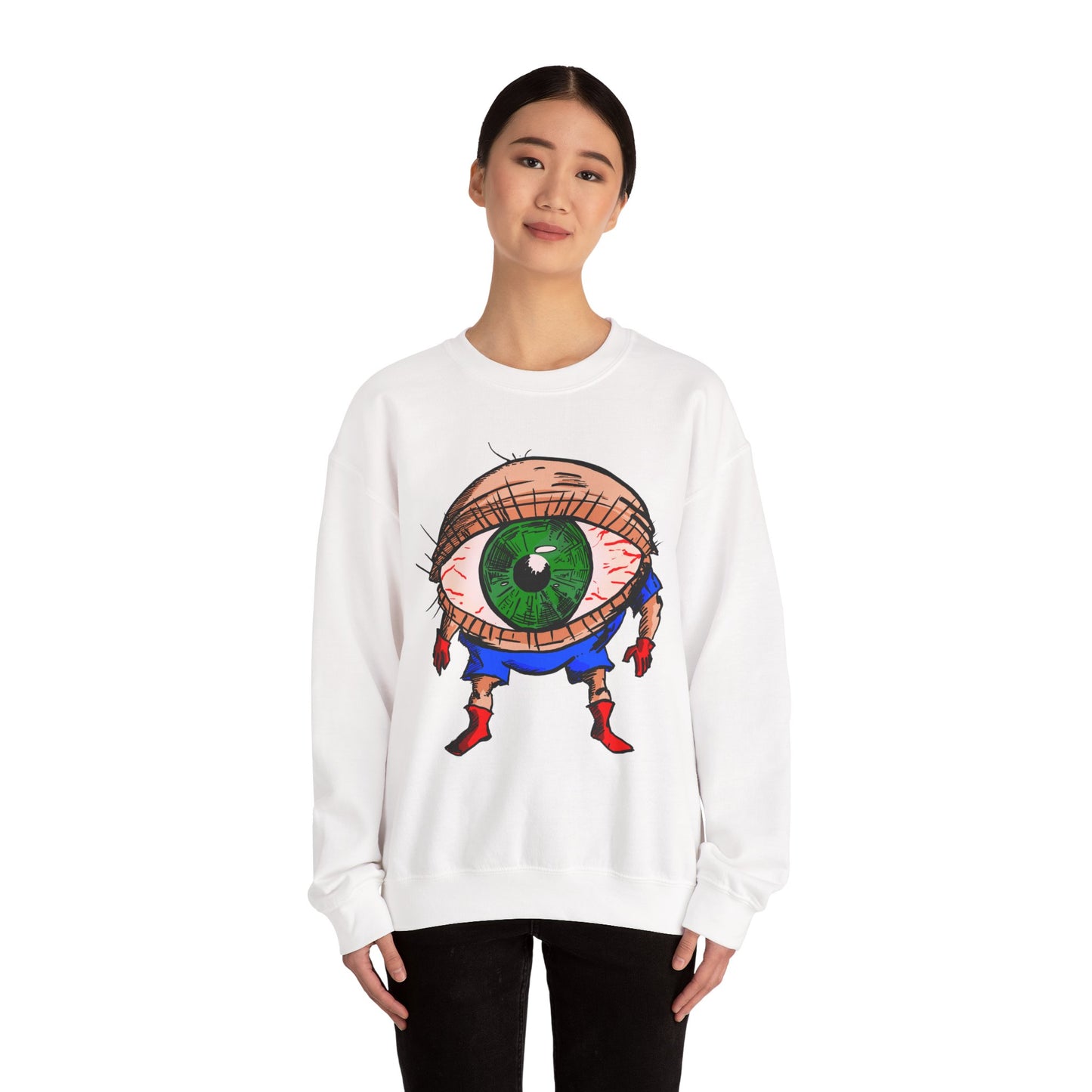 Terrif-EYE-ing Unique Cartoon Eye Sweatshirt - Unisex Heavy Blend™