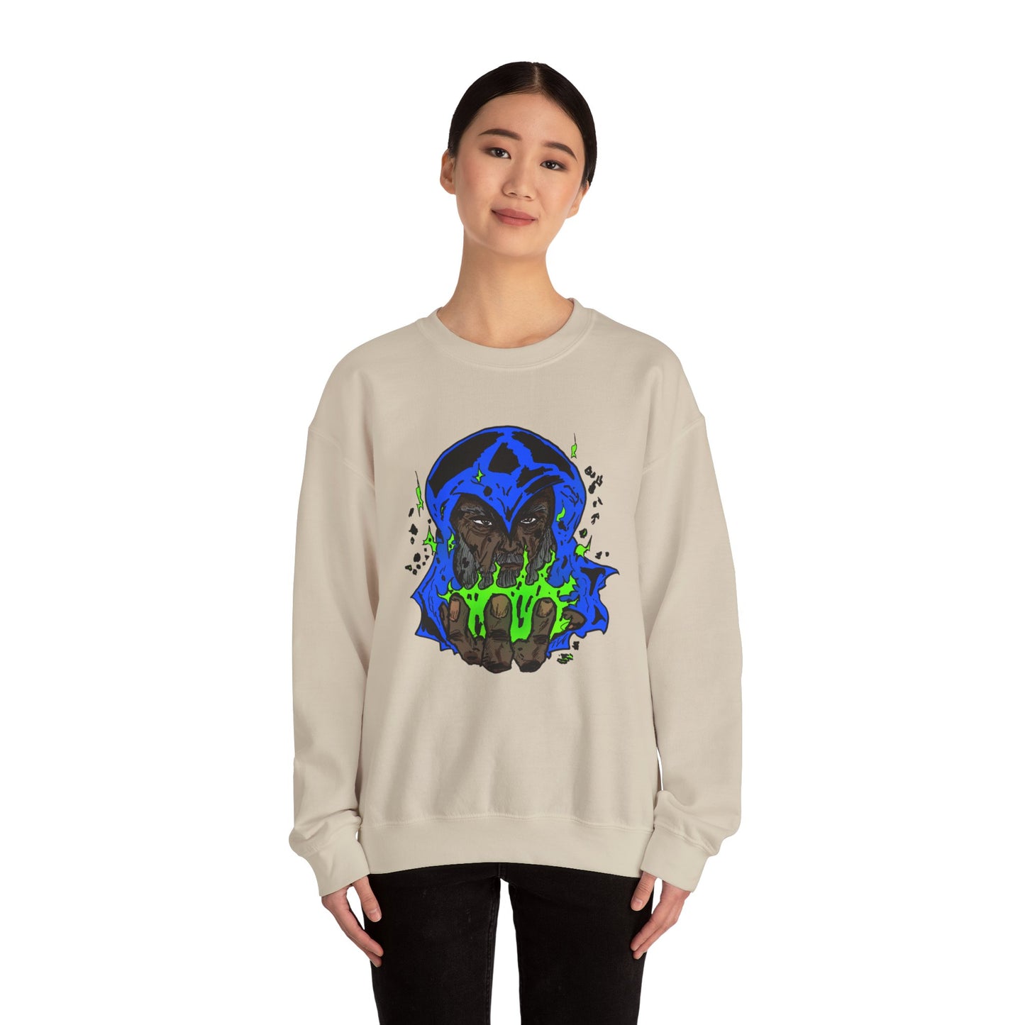 Cosmic Wizard Mystical Graphic Sweatshirt