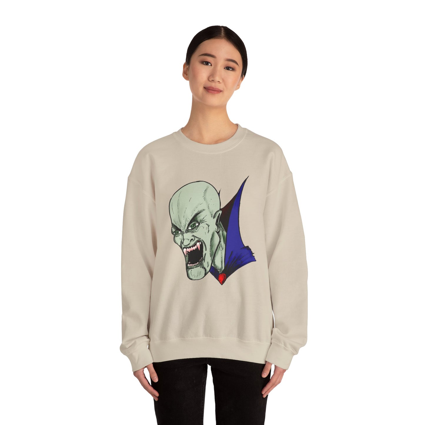 Vampire Graphic Sweatshirt for Halloween