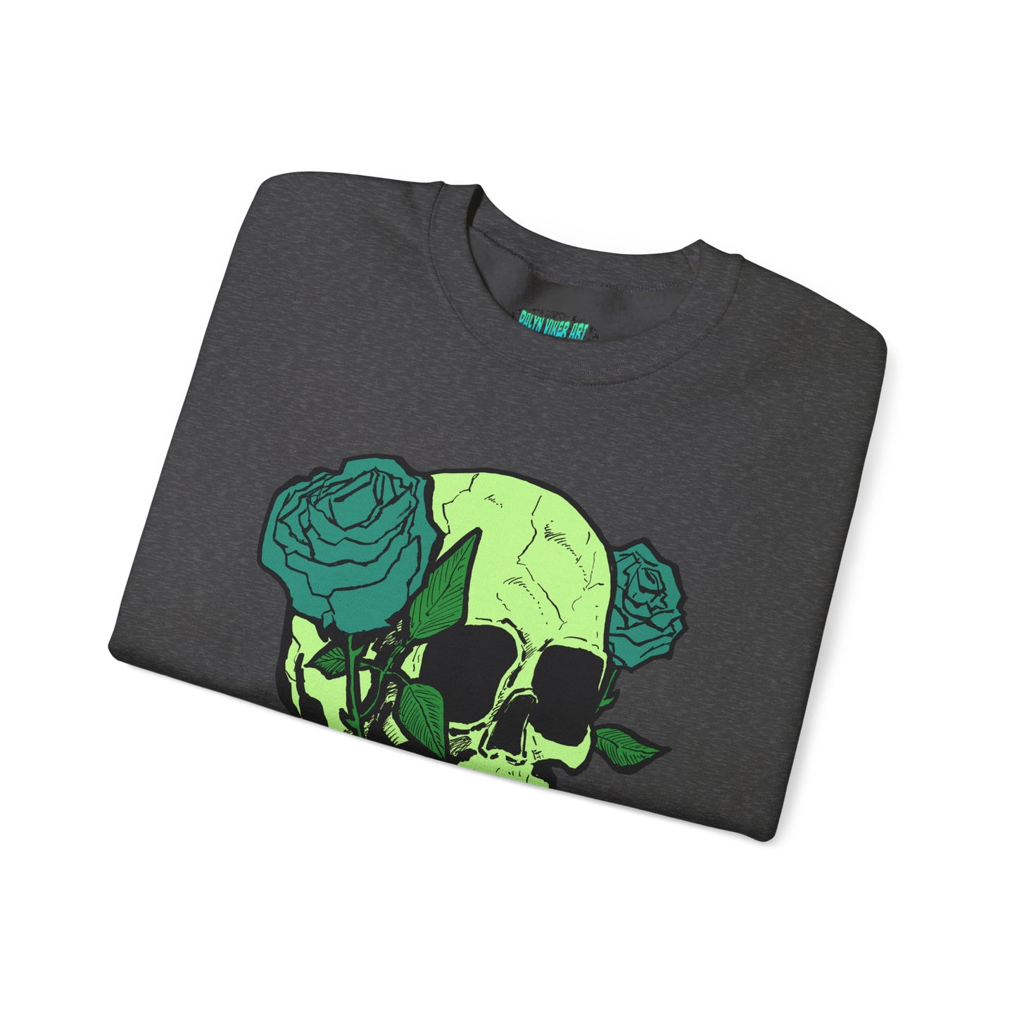 Skull and Roses Crewneck Sweatshirt for Unisex