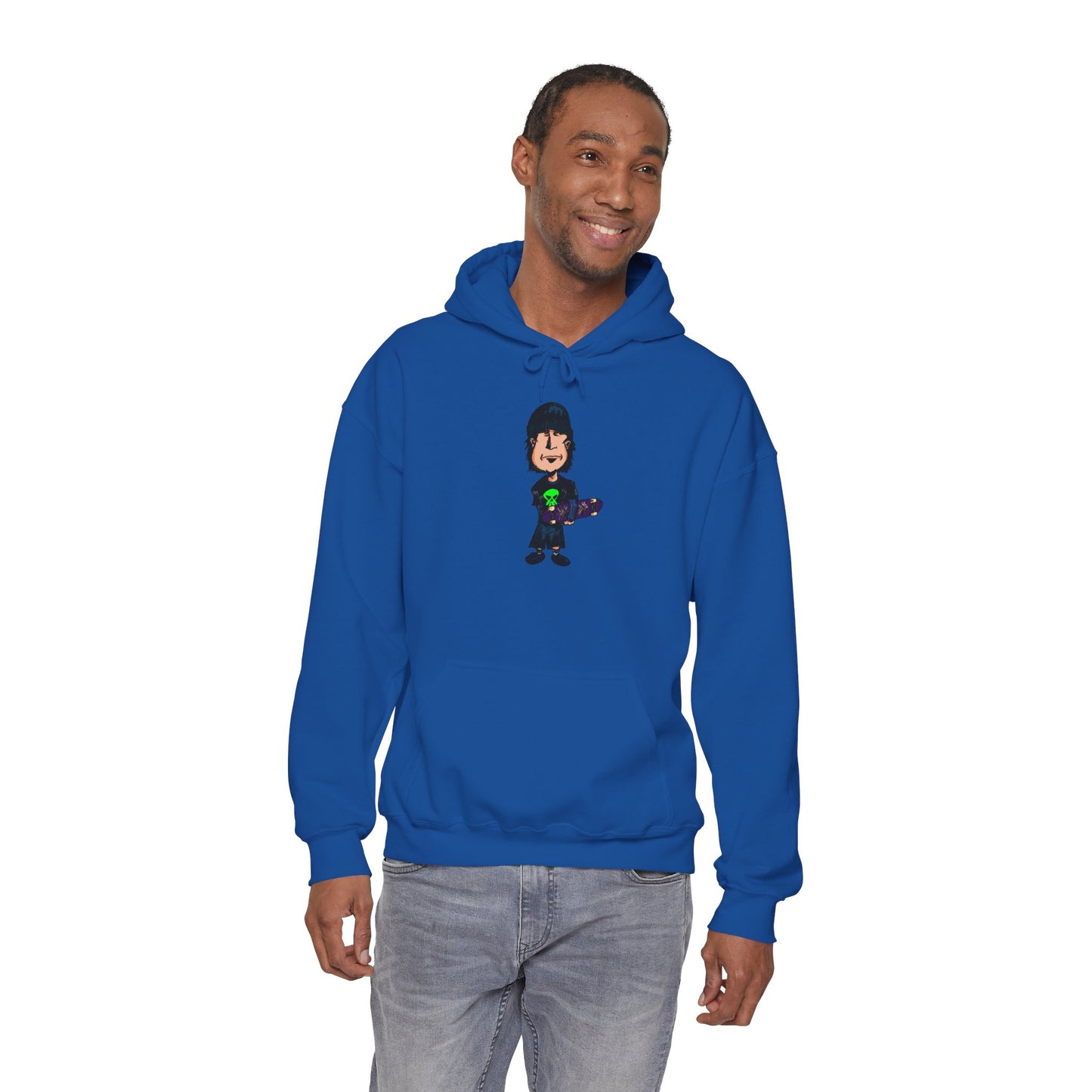 Rude Skater Dude Cartoon Hoodie – Skate Punk Sweatshirt