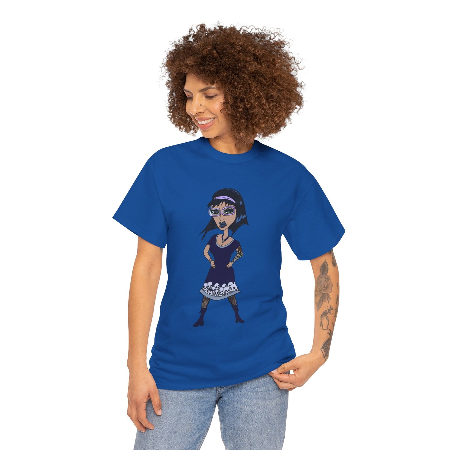 Gothic Doll T-Shirt — Retro Vampire Girl Graphic Tee