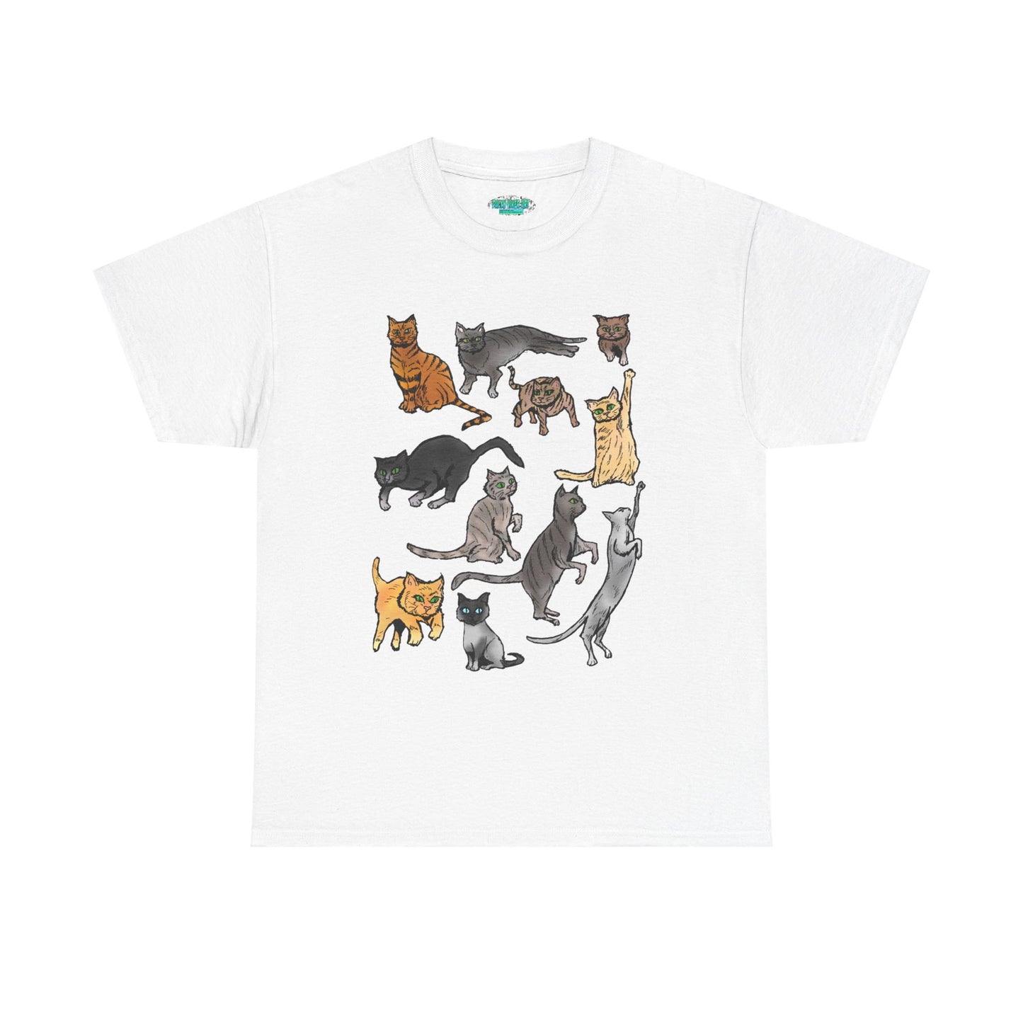 Cats Collage T-Shirt — Cute Cat Illustration Tee for Cat Lovers