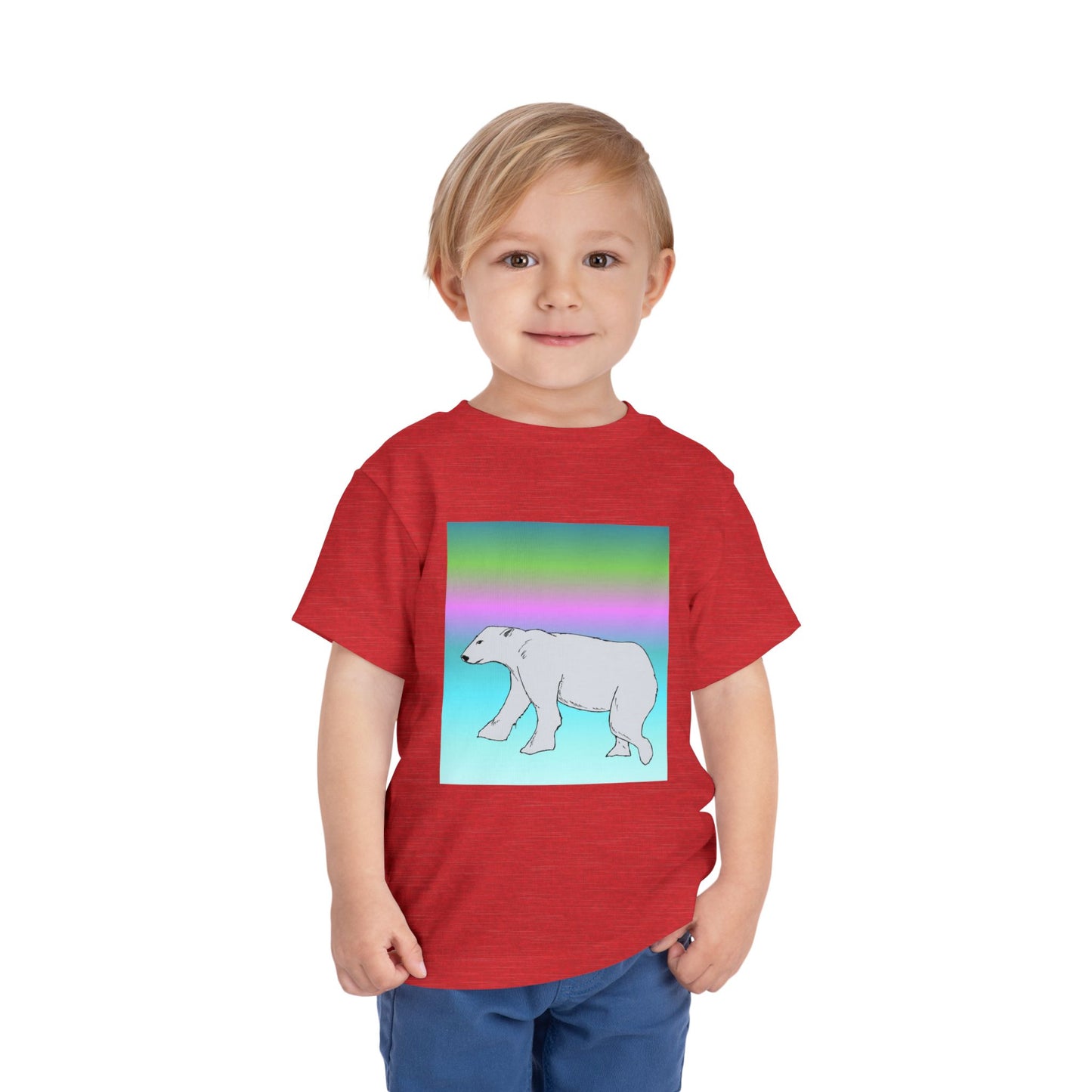 Toddler Tee — Pastel Polar Bear Graphic Shirt