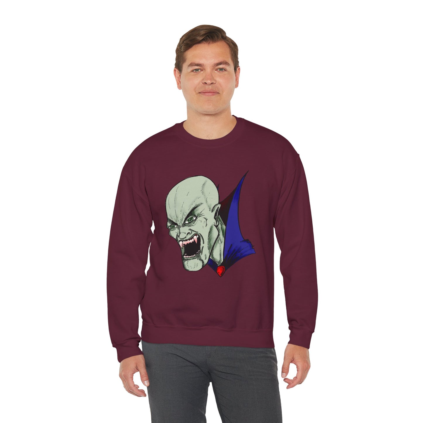 Vampire Graphic Sweatshirt for Halloween