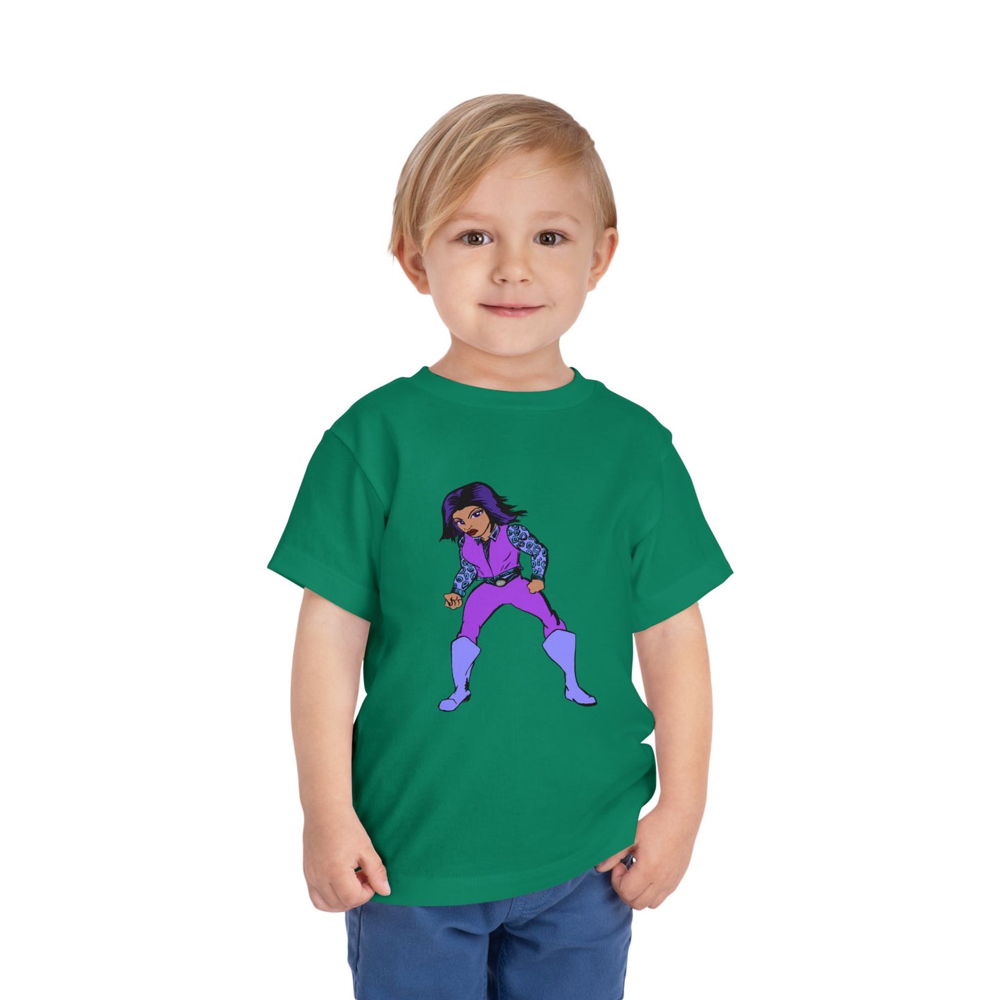 Toddler Tee — Purple Superstar Heroine Graphic Shirt