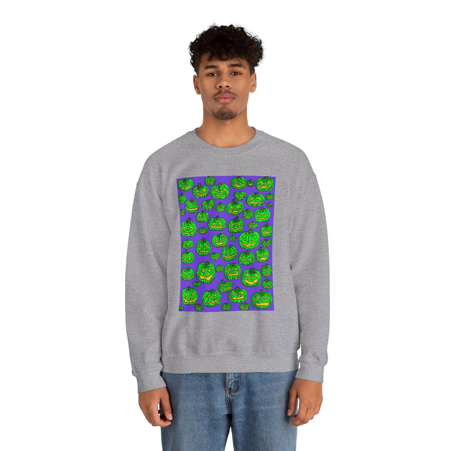 Halloween Pumpkin Crewneck Sweatshirt