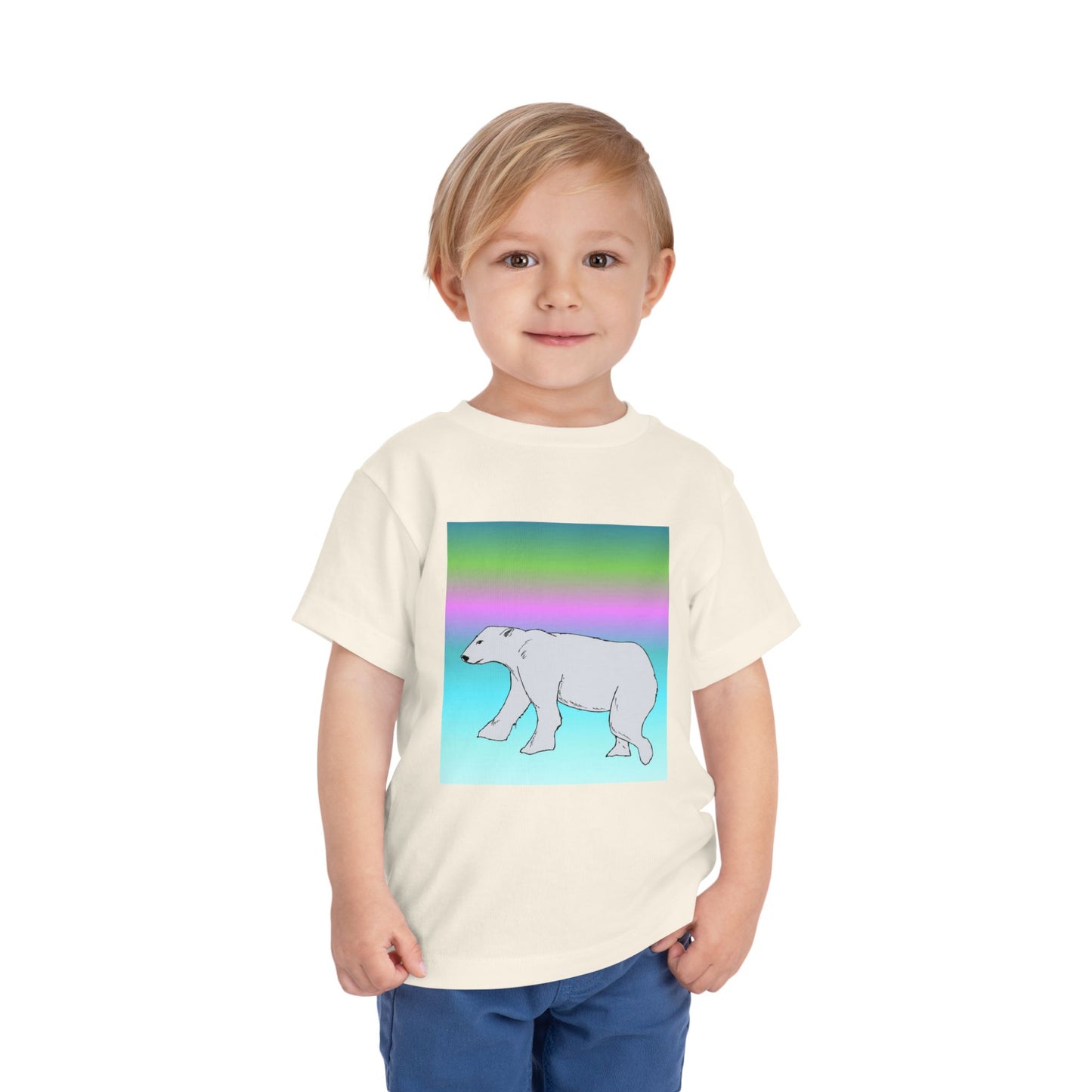 Toddler Tee — Pastel Polar Bear Graphic Shirt