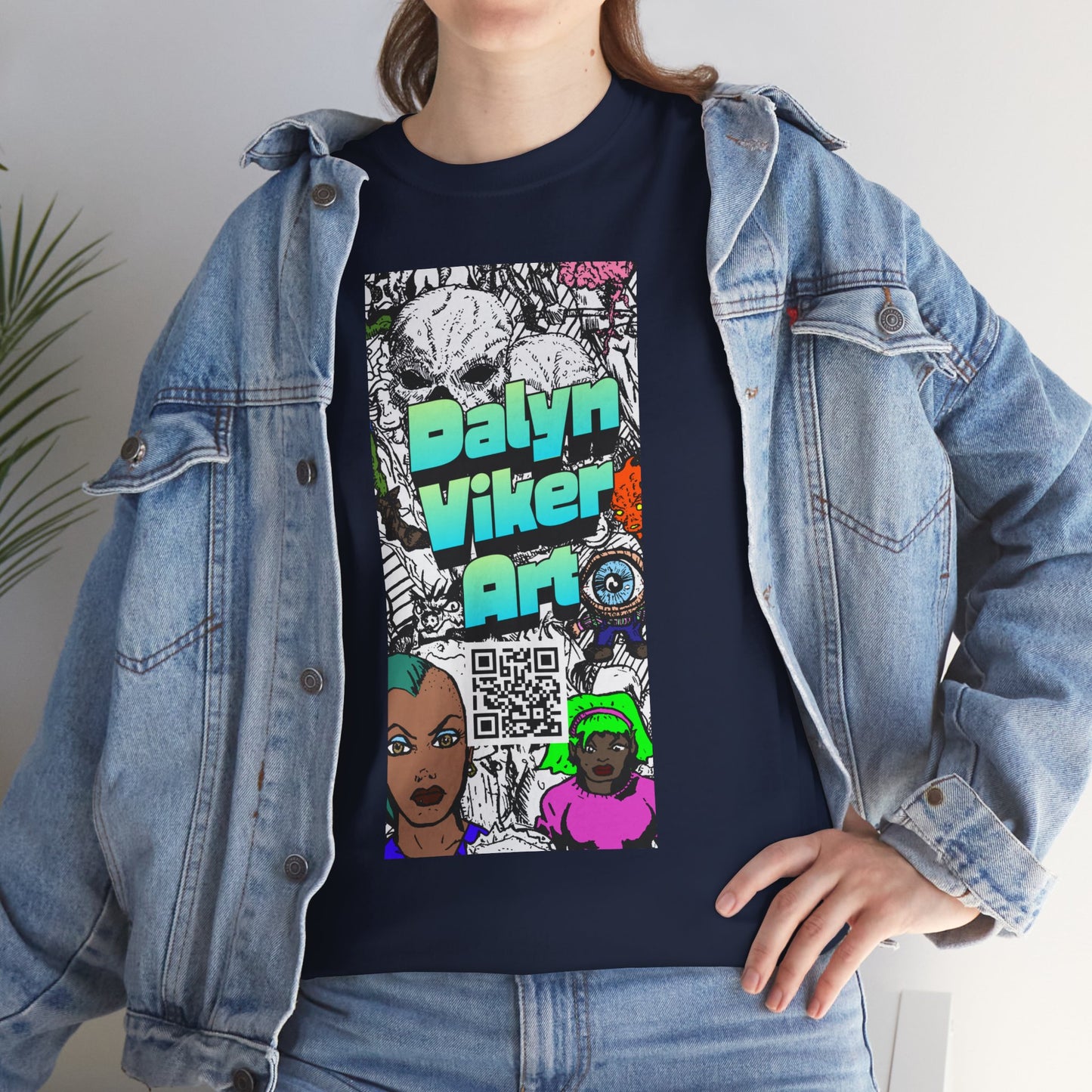 Graphic Art T-Shirt — "Dalyn Viker Art" Vertical Collage Tee