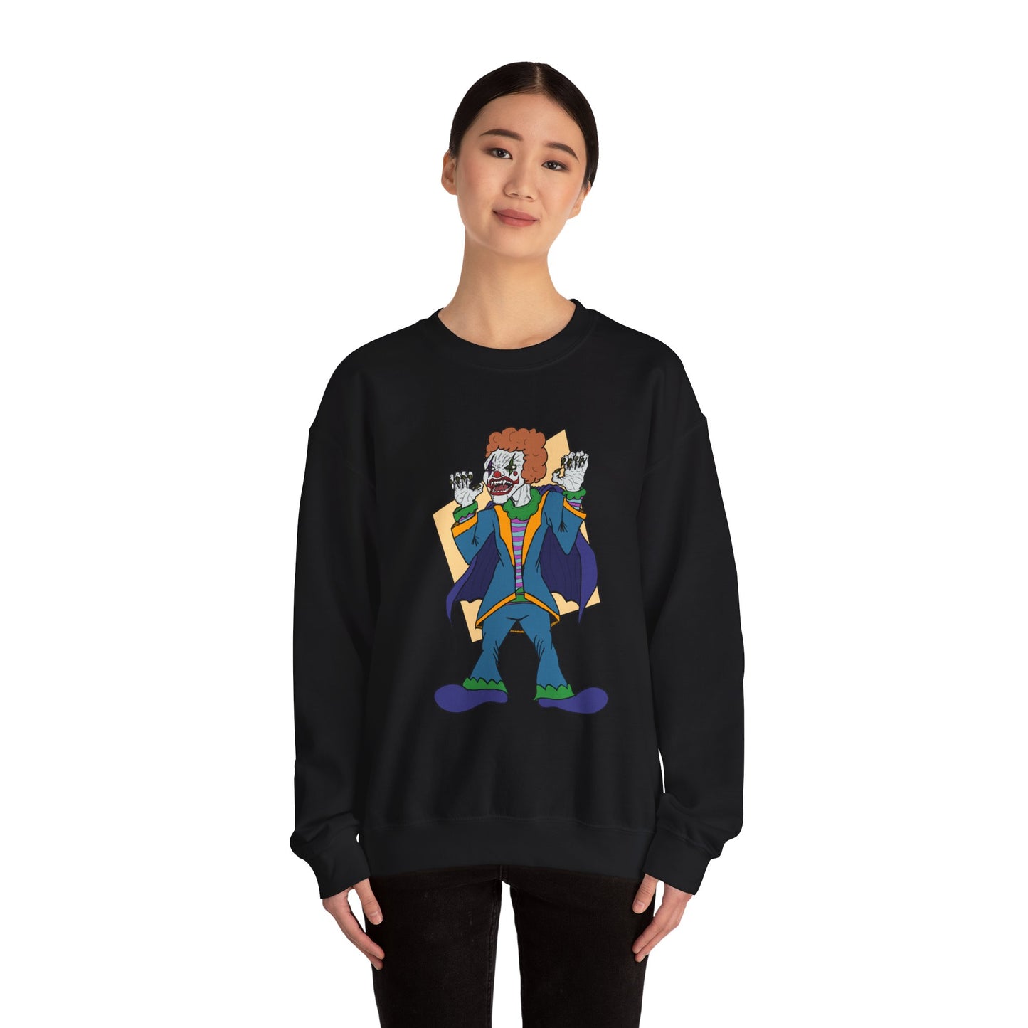 Vampire Clown Funny Horror-Inspired Unisex Crewneck Sweatshirt