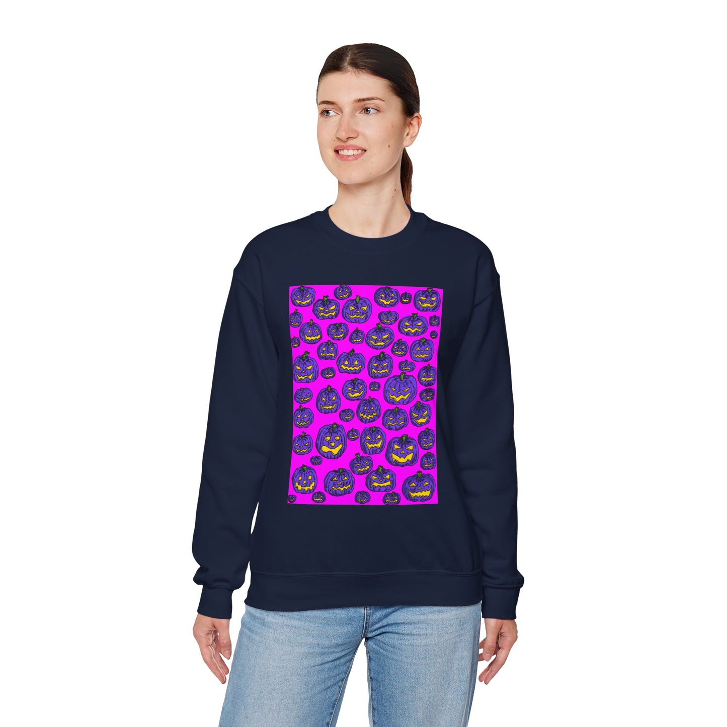 Halloween Pumpkin Crewneck Sweatshirt