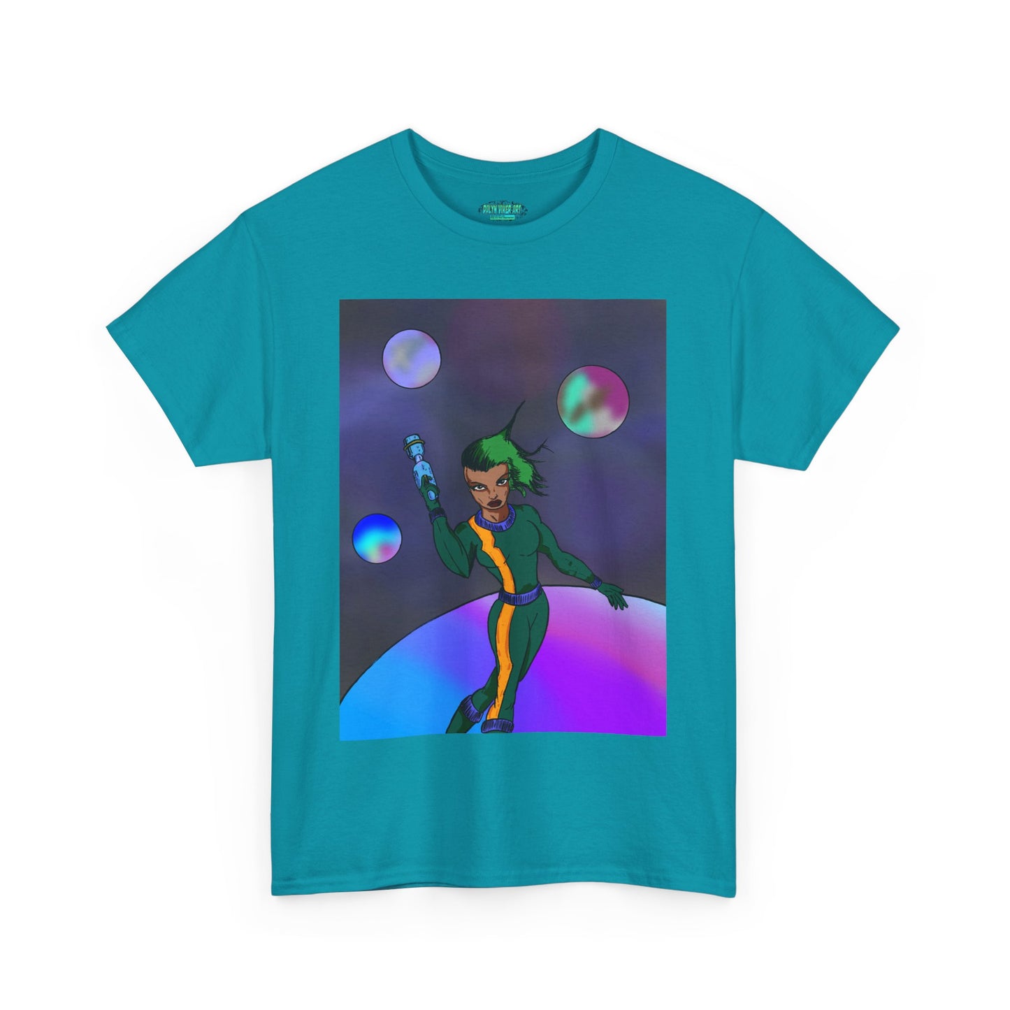Cosmic Hero Vibe Tee - Unisex Heavy Cotton Tee, Space Art Shirt, Retro Sci-Fi T-Shirt, Gift for Space Lovers, Unique Graphic Tee