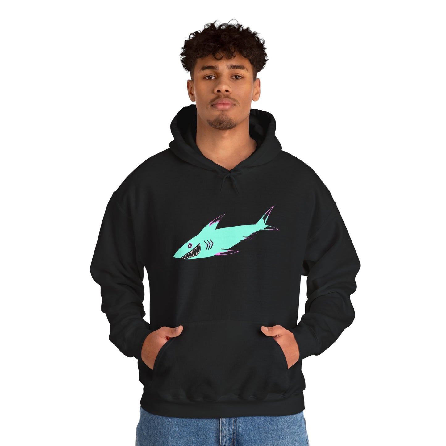 Shark Graphic Unisex Hoodie, Fun Casual Wear, Beach Lover's Gift, Relaxing Lounge Sweatshirt, Unique Gift for Any Occasion