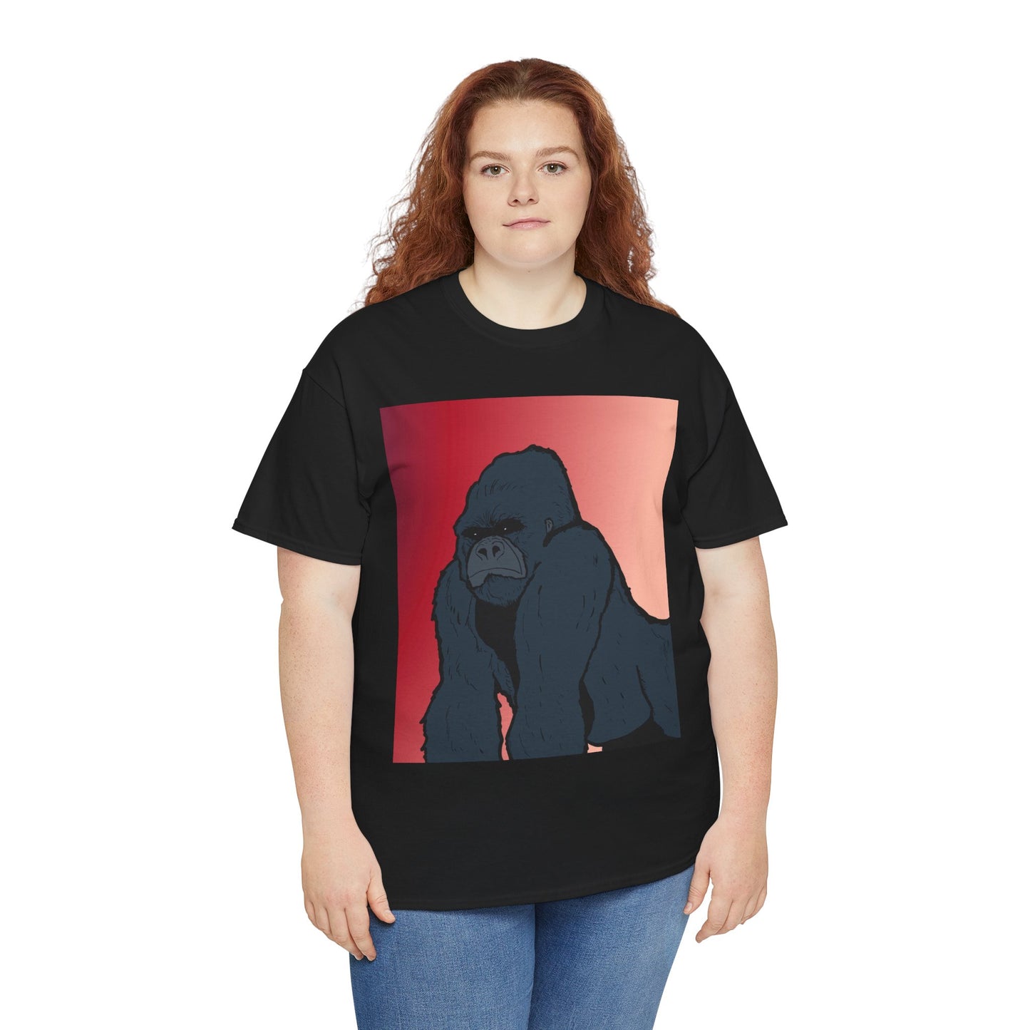 Gorilla Graphic Tee — Vintage Sunset Primate Illustration Shirt