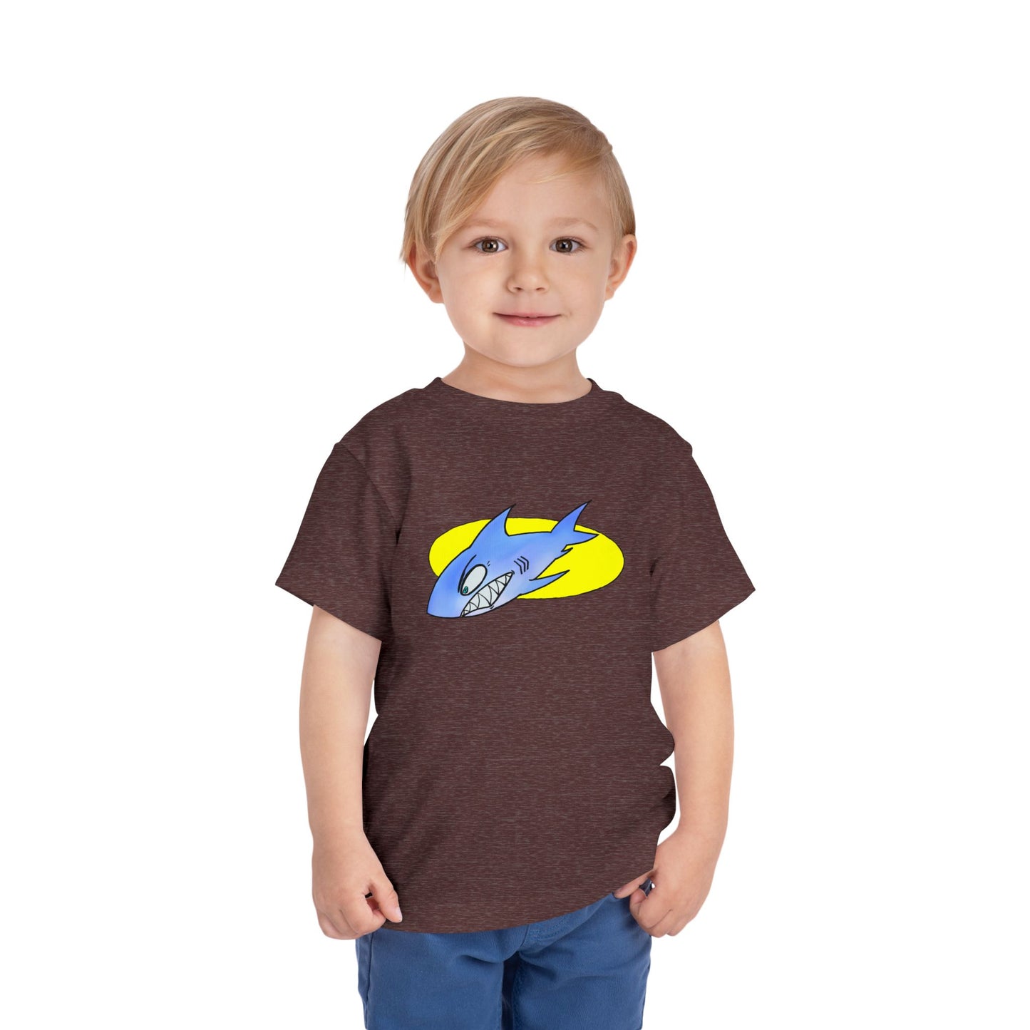 Toddler Shark Tee — Cute Blue Shark Graphic Kids Shirt