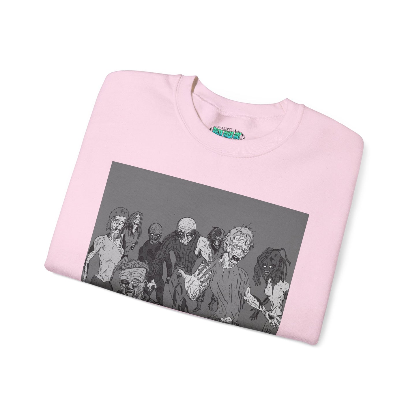 Vintage Zombie Horror Crewneck Sweatshirt - Unisex Heavy Blend™