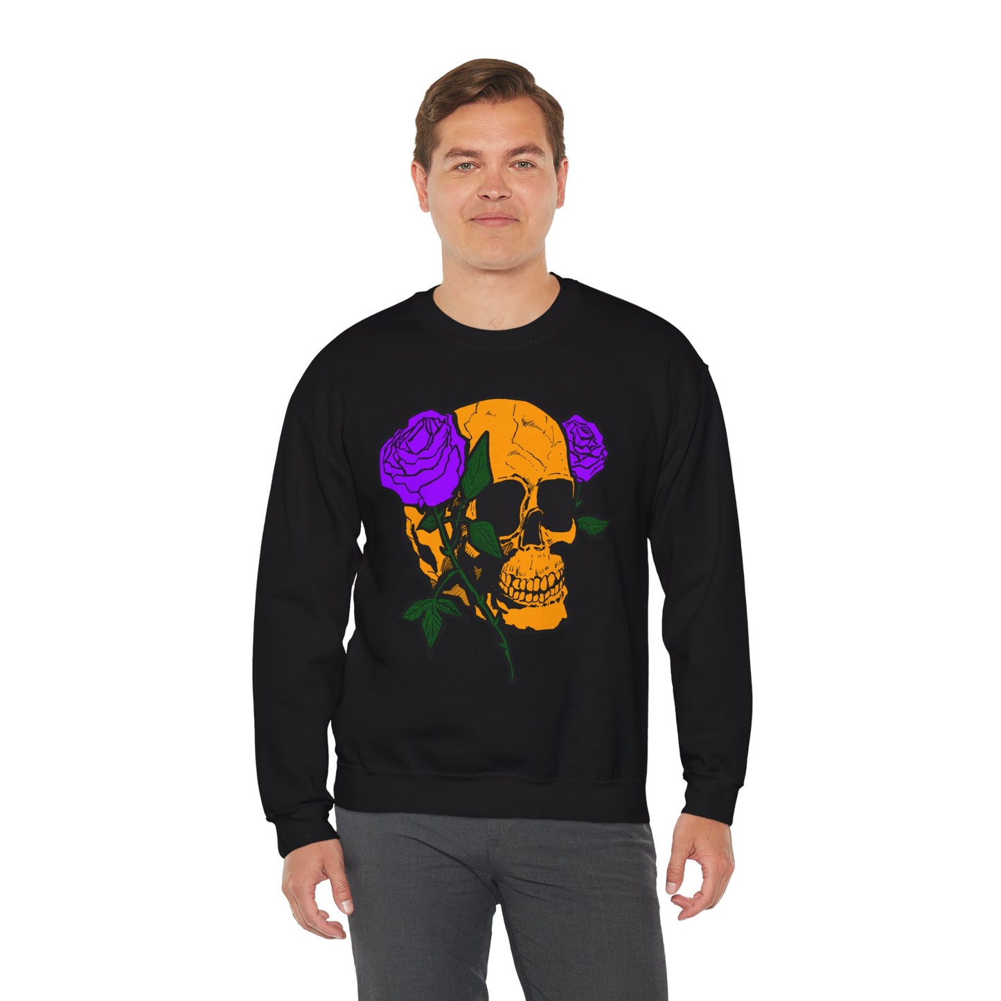 Skull & Roses Sweatshirt - Unisex Heavy Blend™ Crewneck