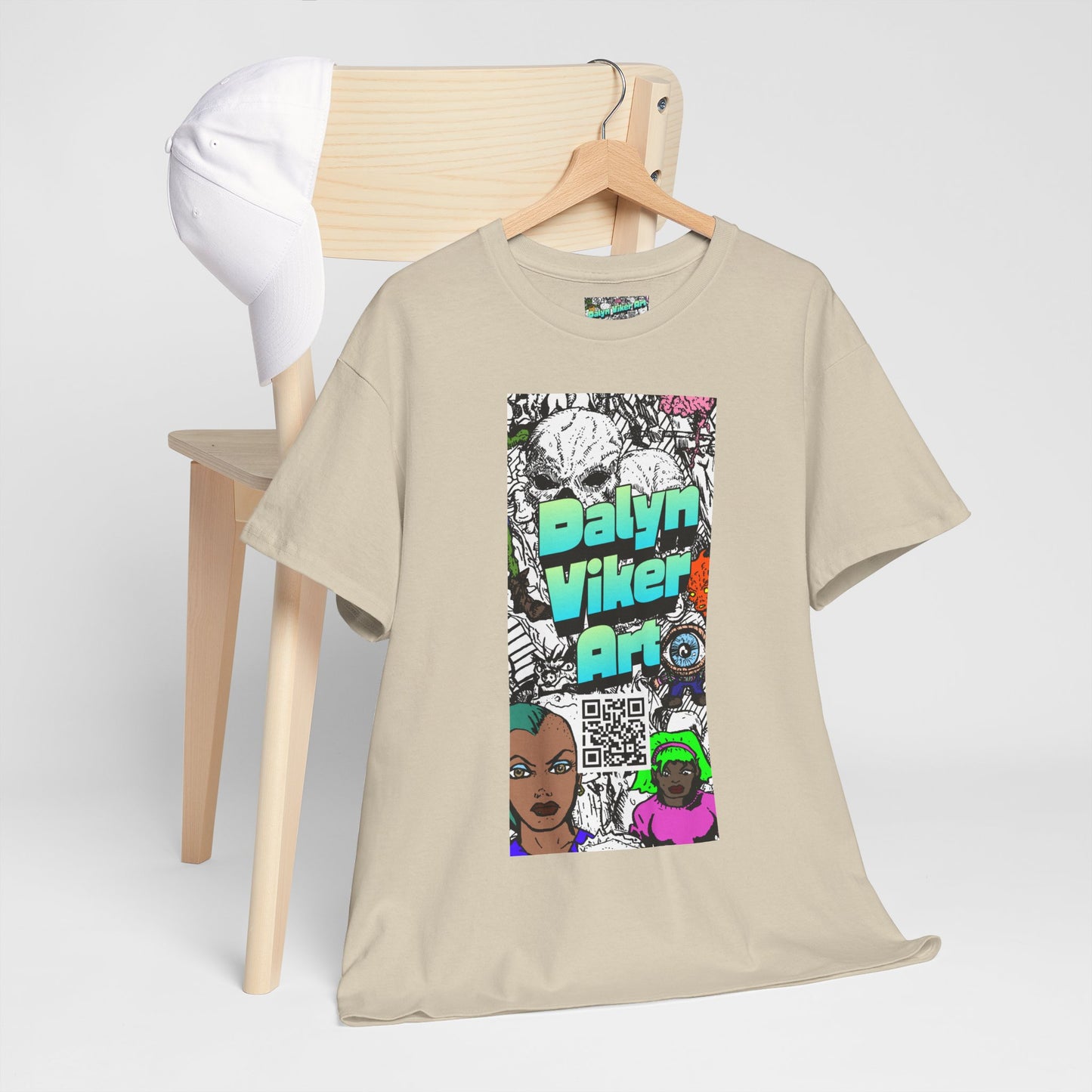 Graphic Art T-Shirt — "Dalyn Viker Art" Vertical Collage Tee