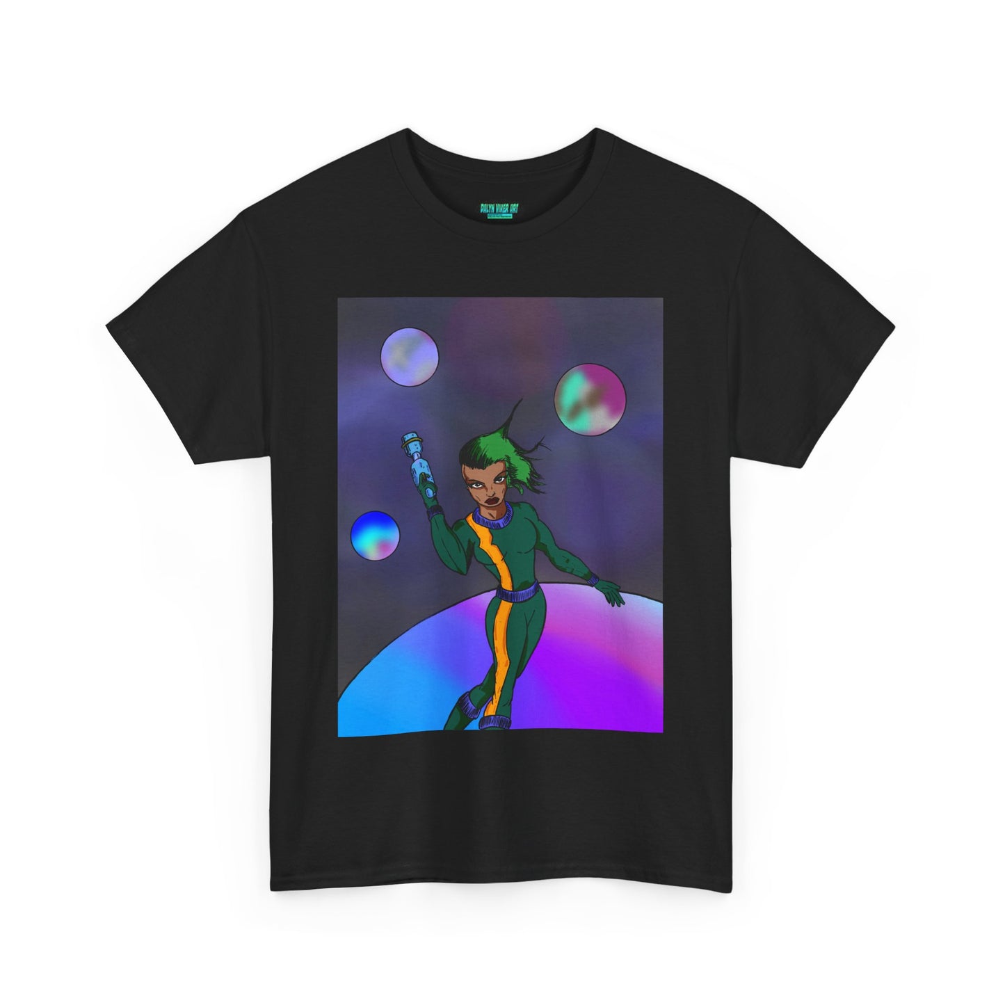 Cosmic Hero Vibe Tee - Unisex Heavy Cotton Tee, Space Art Shirt, Retro Sci-Fi T-Shirt, Gift for Space Lovers, Unique Graphic Tee