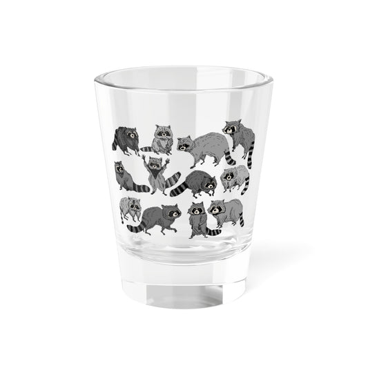 Humorous Raccoon Shot Glass - Fun 1.5oz Drinkware for Animal Lovers