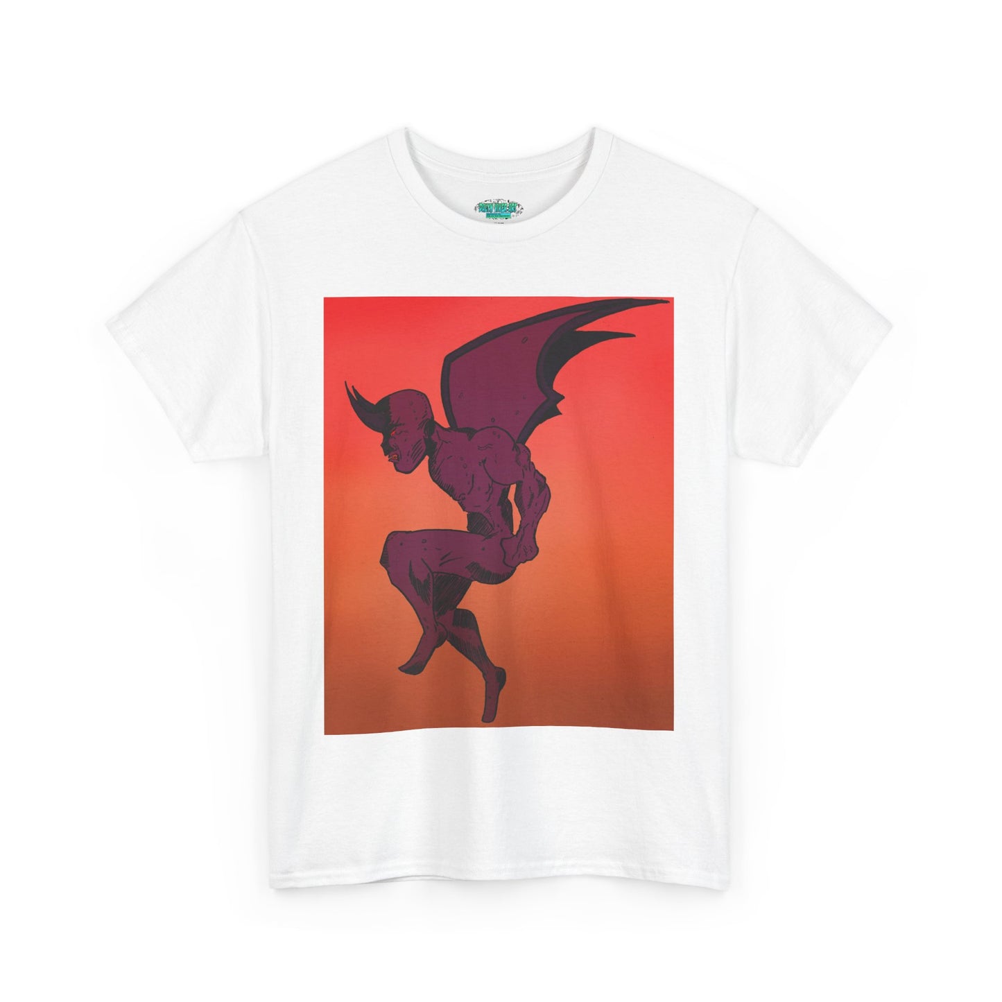 Unisex Heavy Cotton Tee - Vibrant Demon Art Design