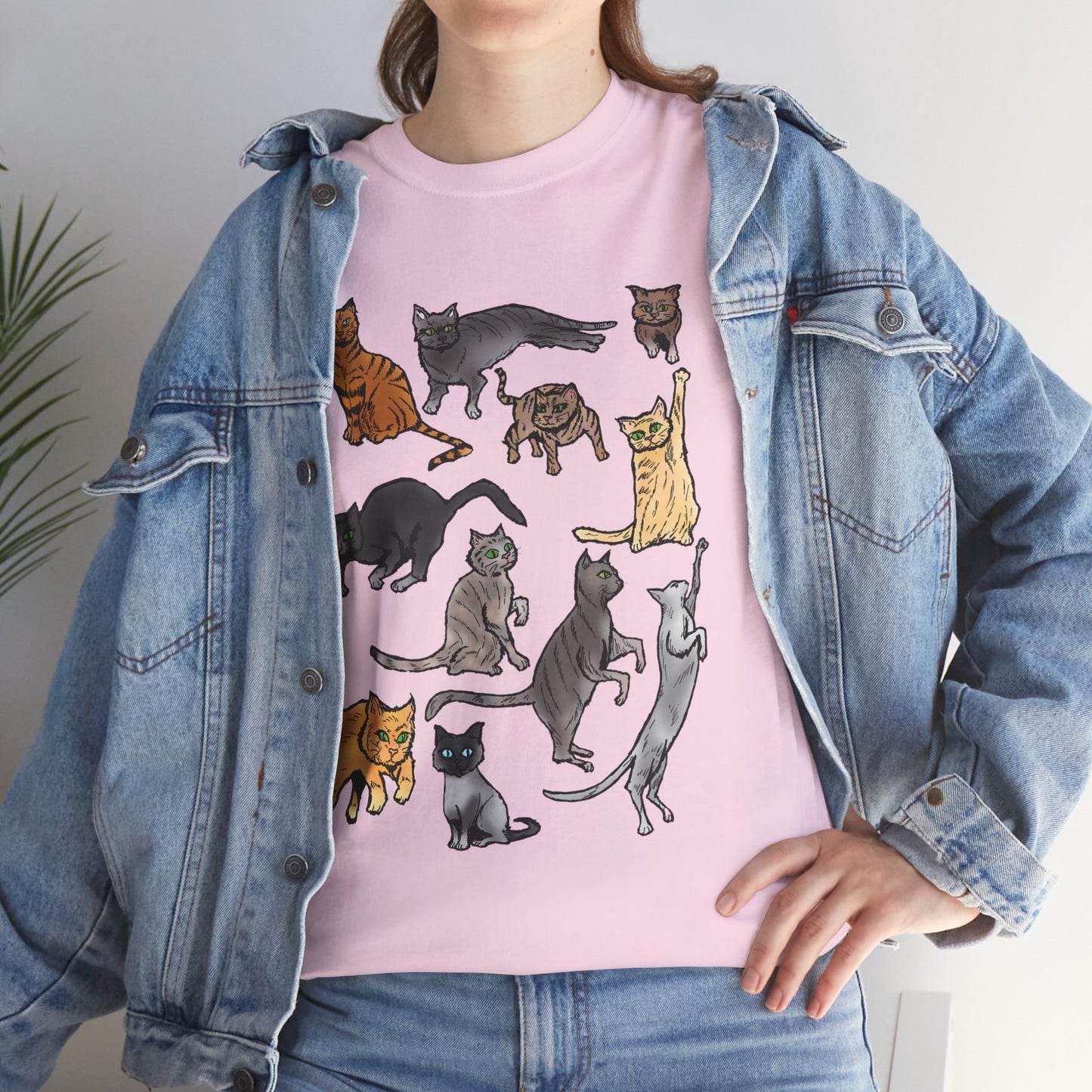 Cats Collage T-Shirt — Cute Cat Illustration Tee for Cat Lovers