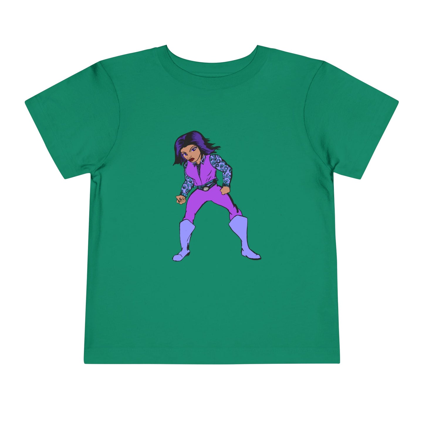 Toddler Tee — Purple Superstar Heroine Graphic Shirt