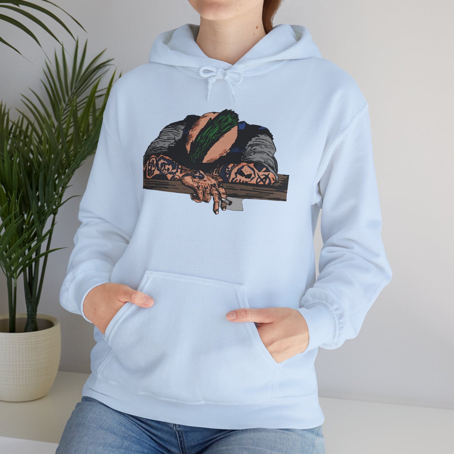 Punk and Done Color Unisex Hooded Sweatshirt, Cozy Streetwear, Unique Gift for Art Lovers, Casual Lounge Wear, Perfect for Fall Fashion