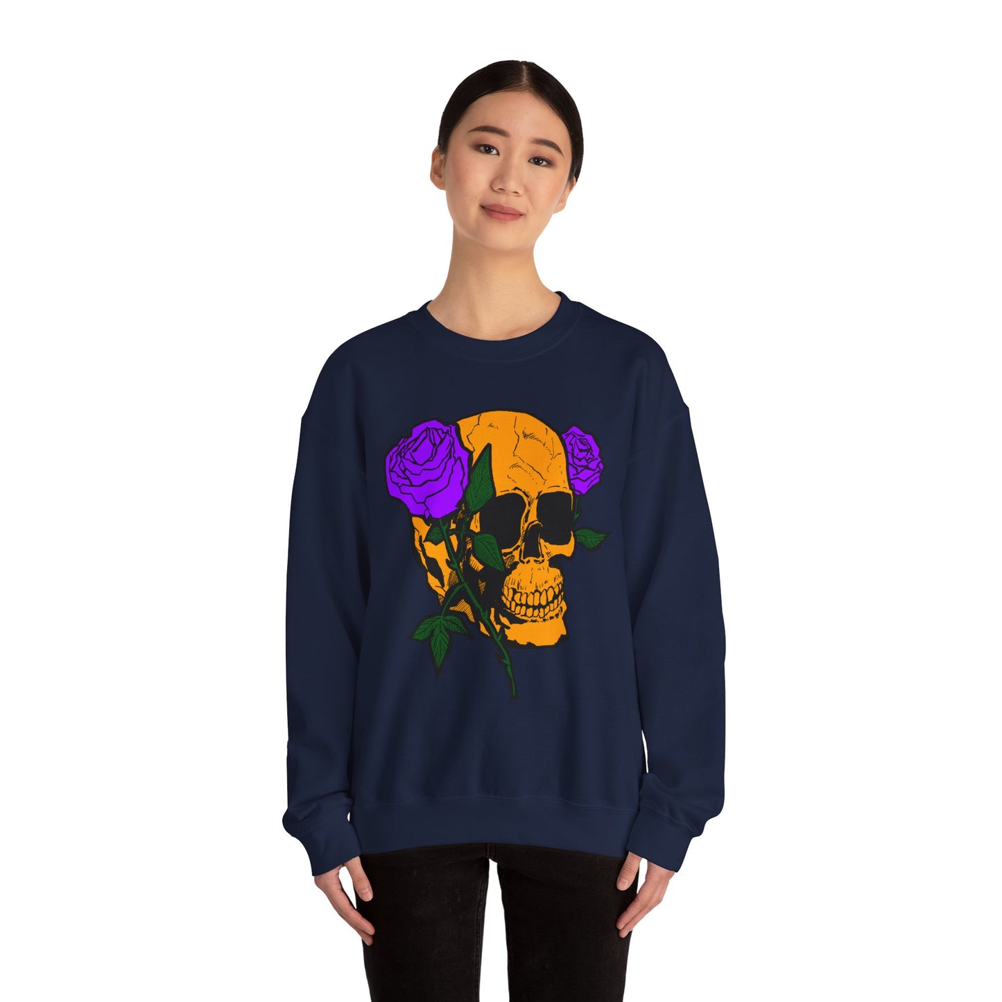 Skull & Roses Sweatshirt - Unisex Heavy Blend™ Crewneck