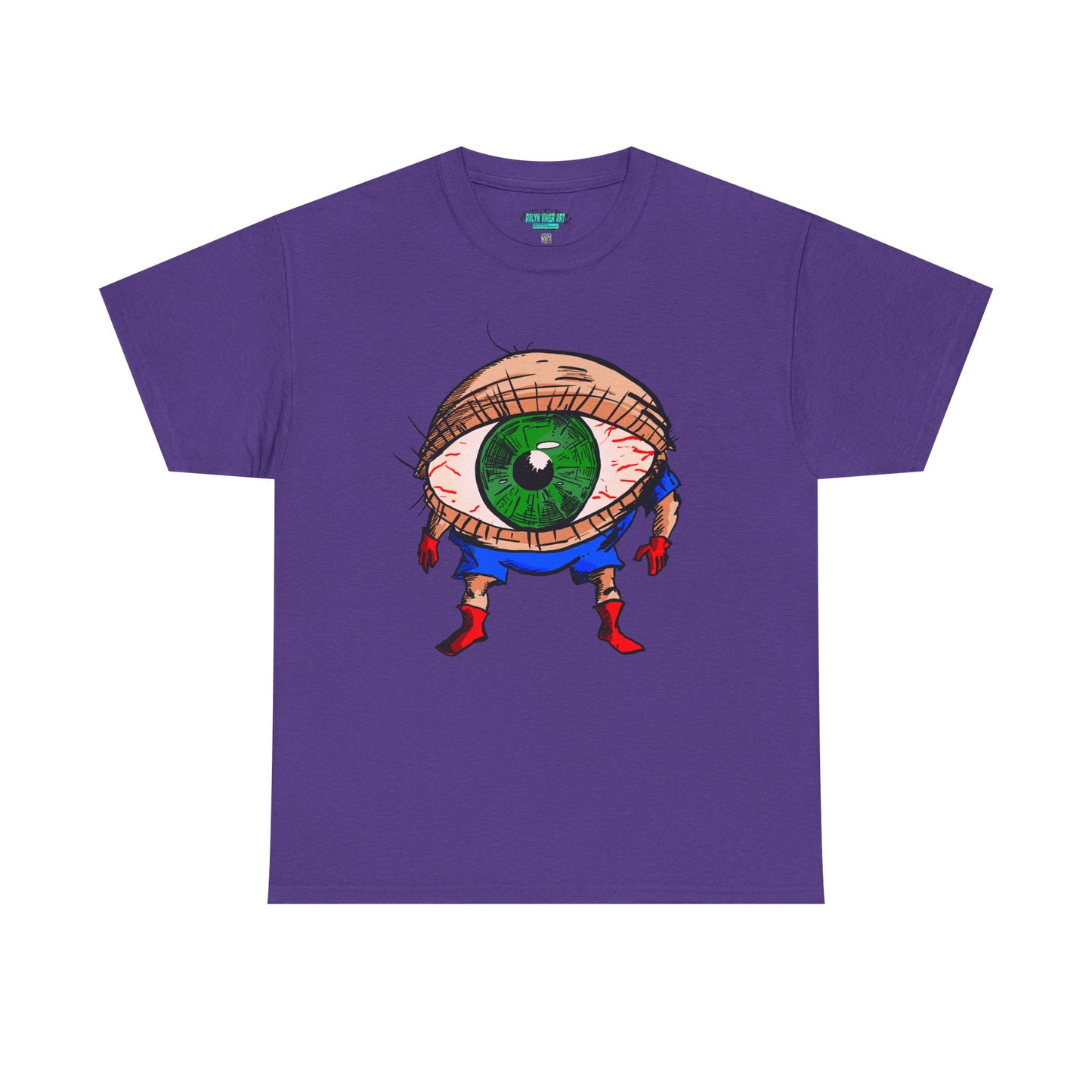 Terrif-EYE-ing - Whimsical Unisex Heavy Cotton Tee with Eye Design