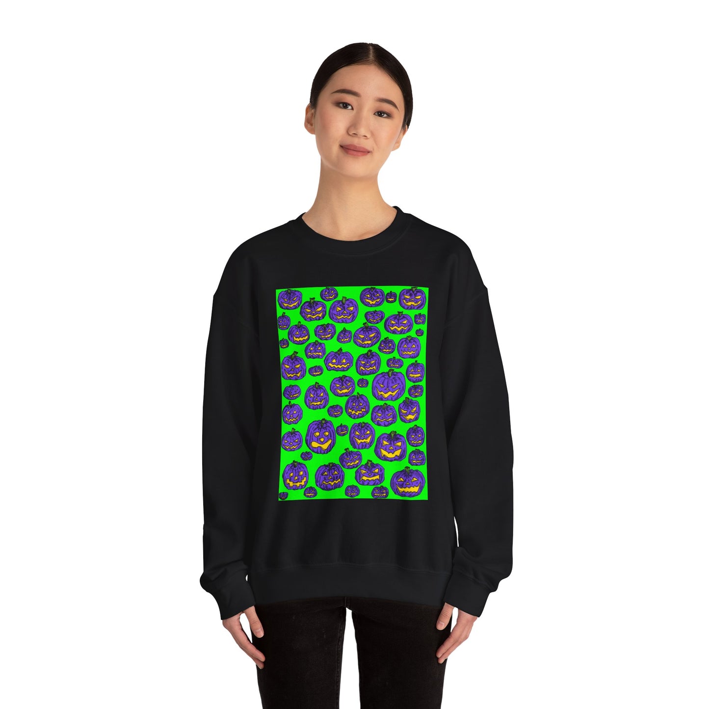 Halloween Pumpkin Crewneck Sweatshirt