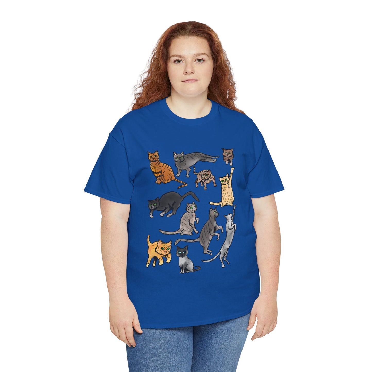 Cats Collage T-Shirt — Cute Cat Illustration Tee for Cat Lovers
