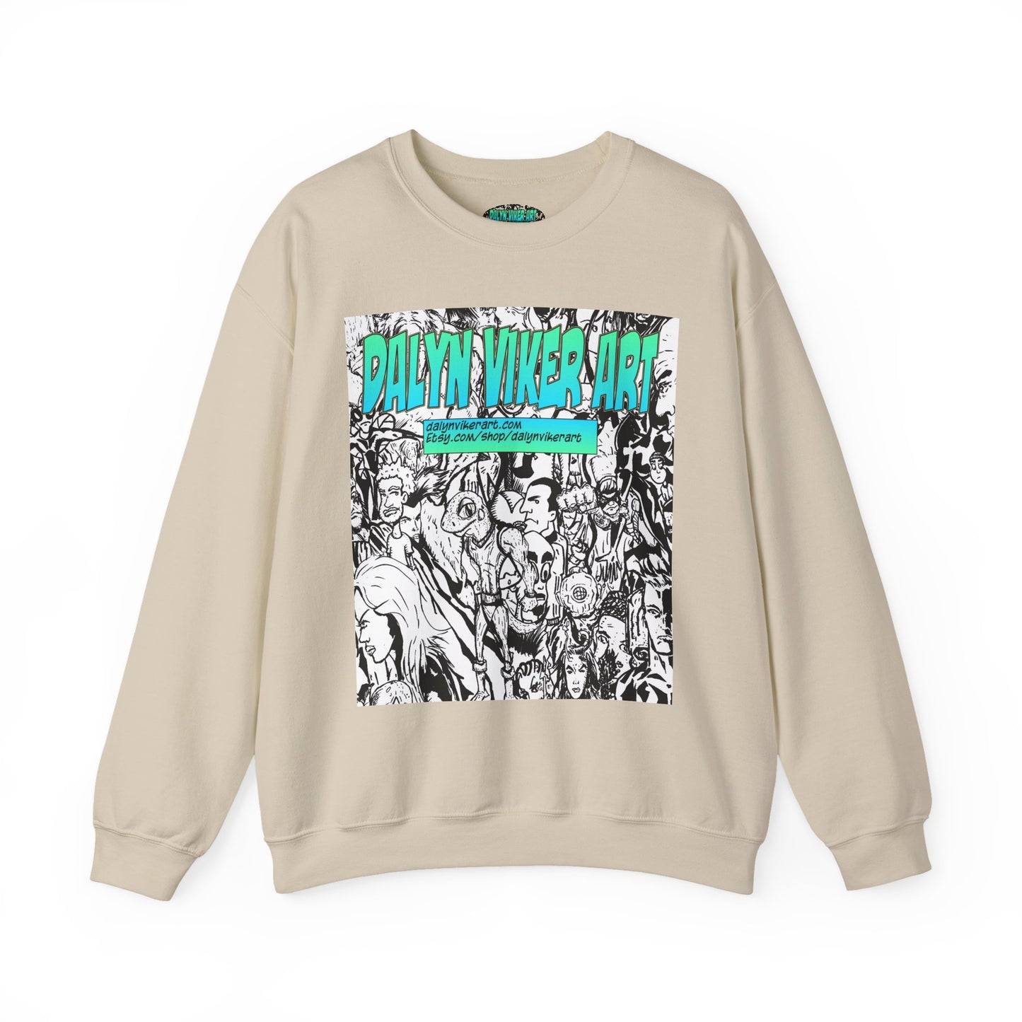 Graphic Art Crewneck Sweatshirt - Dalyan Viker Art Edition