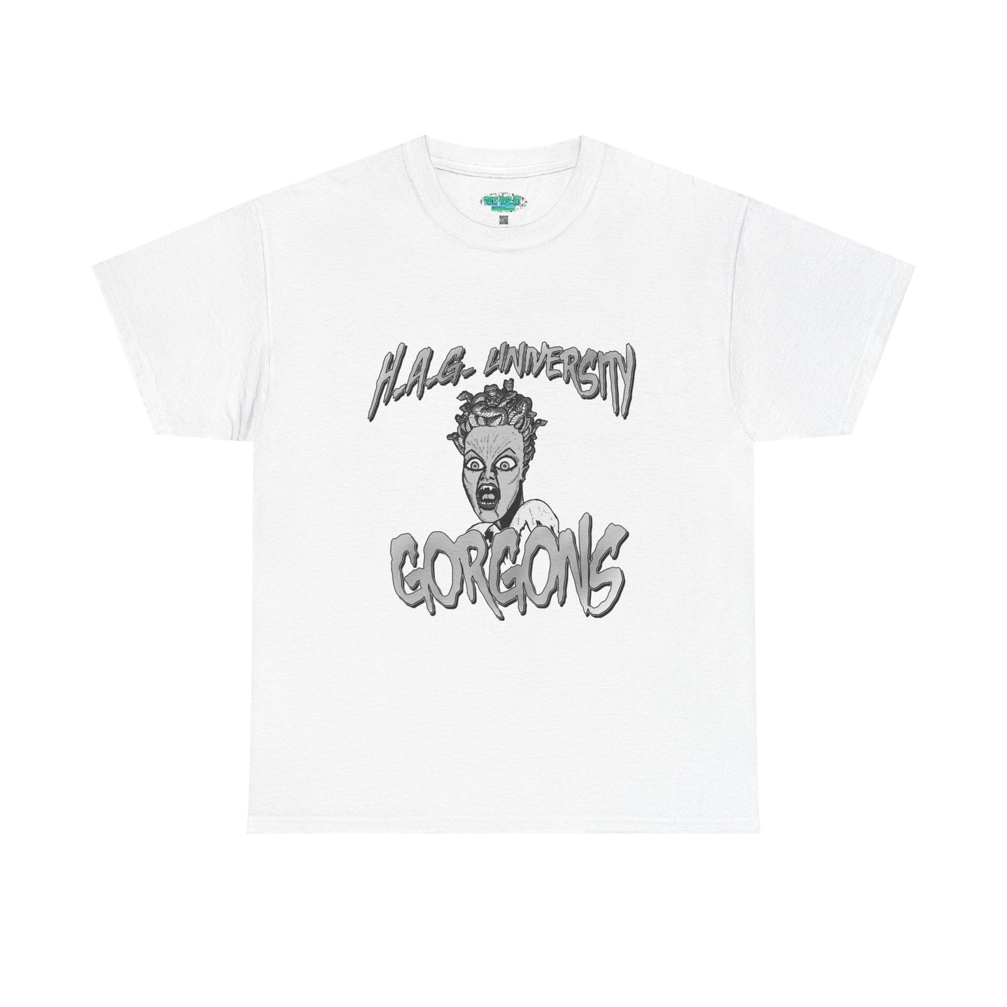 Graphic Tee with Gorgon Mascot - Greek Mythology University Unisex Shirt