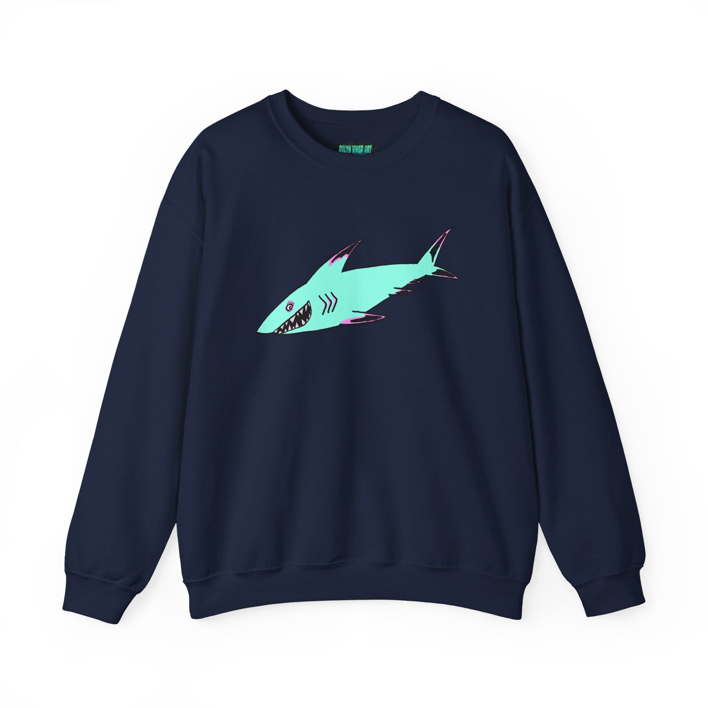 Charming Shark Graphic Sweatshirt - Unisex Heavy Blend™ Crewneck