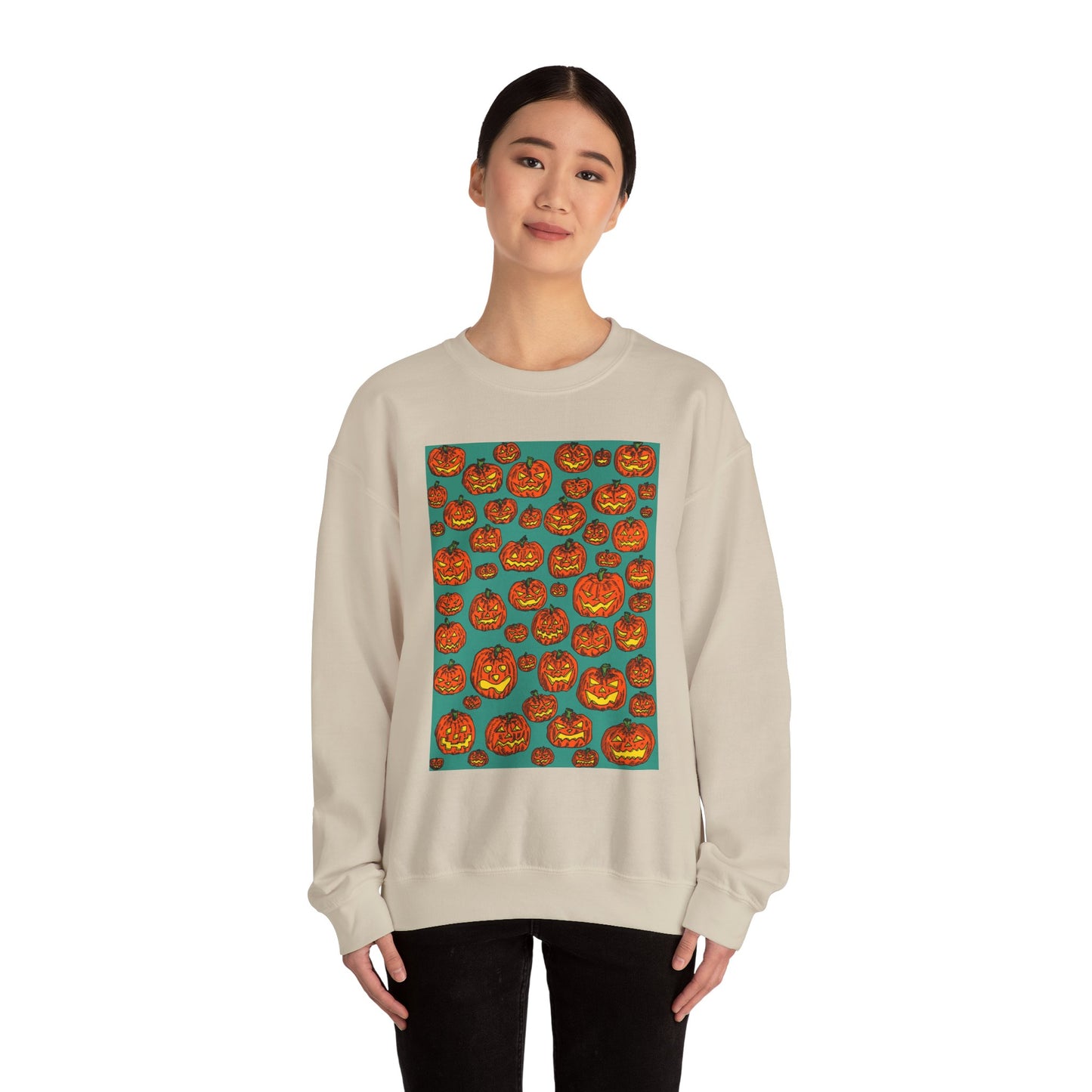 Halloween Pumpkin Crewneck Sweatshirt