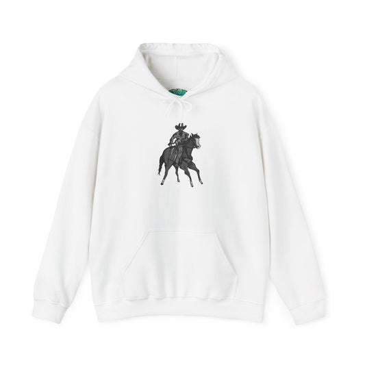 Horseback Rider Silhouette Hoodie – Western Equestrian Graphic Sweatshirt