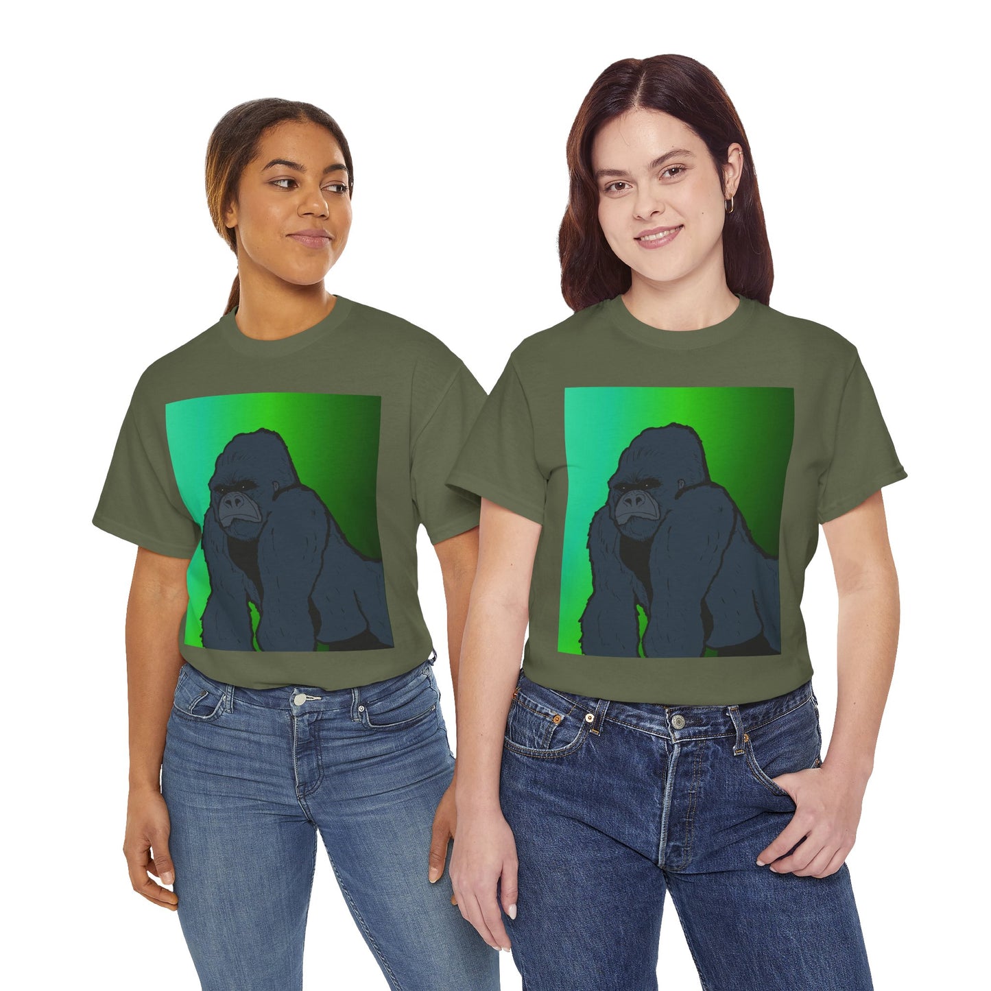 Gorilla Portrait Tee – Graphic Ape Illustration T-Shirt