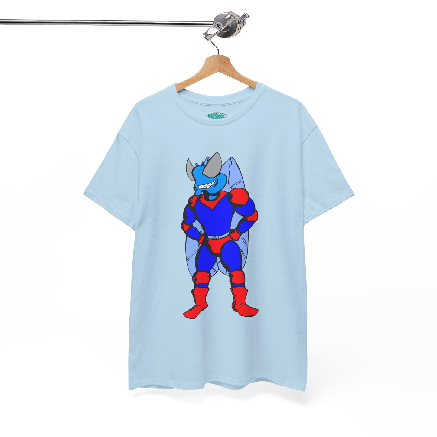 Astro-Fly Hero Graphic Tee - Blue & Red Superhero T-Shirt