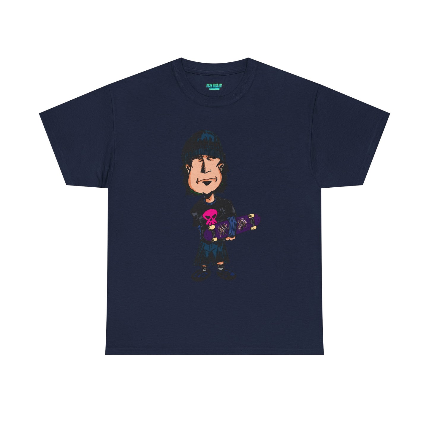 Rude Skater Dude - Skate Punk - Skater Kid Cartoon T‑Shirt — Cute Skateboarder Graphic Tee
