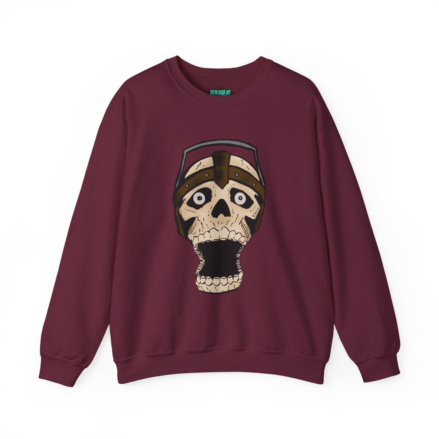 Screaming Skull Graphic Crewneck Sweatshirt - Unisex Heavy Blend