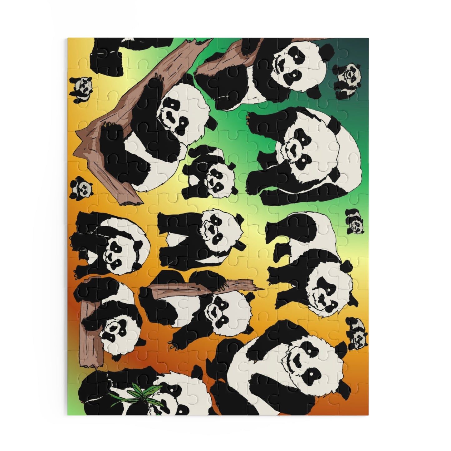 Panda Pattern Puzzle — 120/252/500-Piece Jigsaw with Cute Panda Illustrations