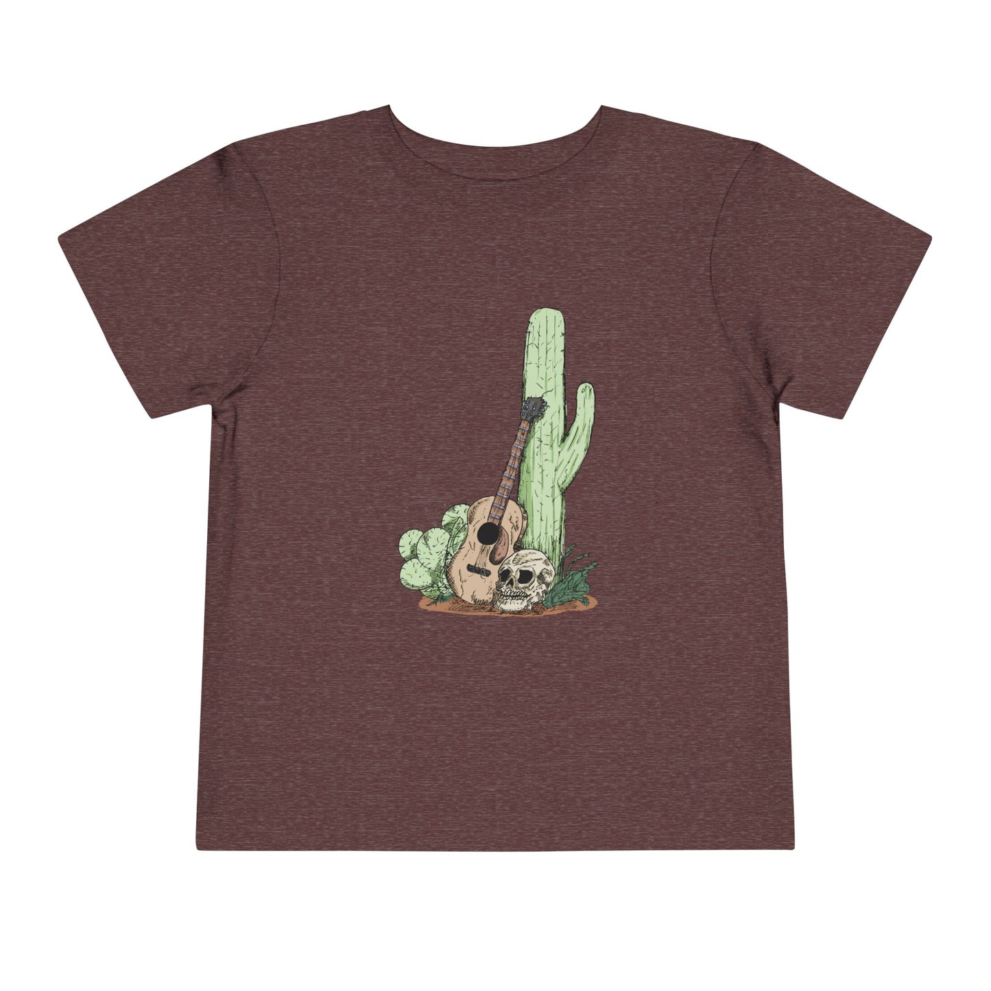 Toddler Tee — Desert Cactus with Guitar Graphic