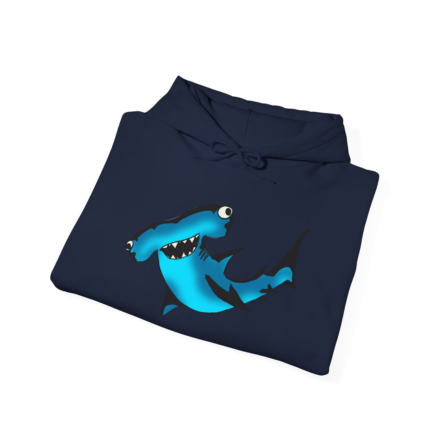 Harley Hammerhead Shark Design Unisex Hooded Sweatshirt, Funny Gift for Ocean Lovers, Casual Wear, Beach Days, Unique Apparel, Birthday Present