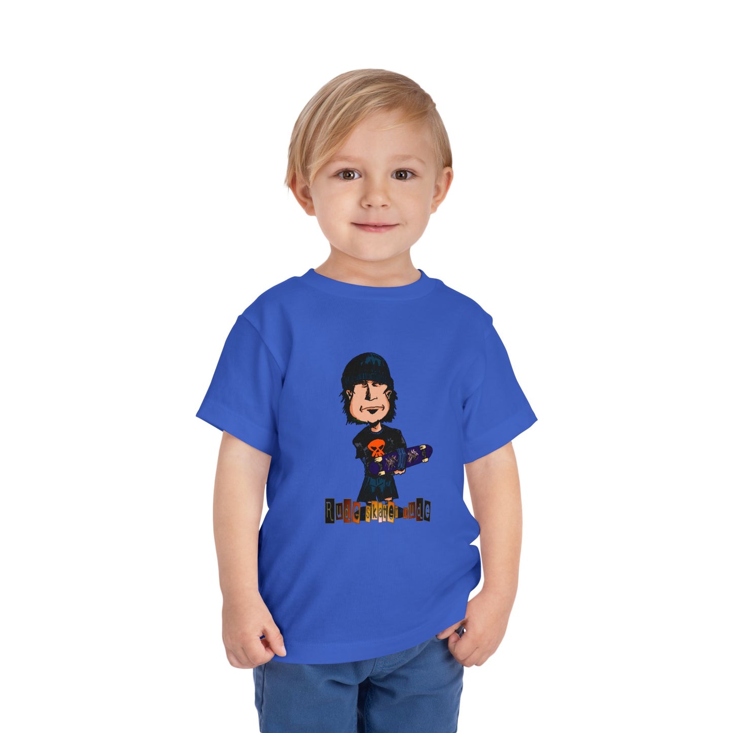 Toddler Tee — Cute Rude Skater Dude Kid Skateboard Graphic Shirt
