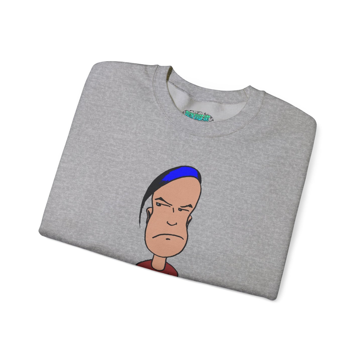 Smug Cartoon Graphic Crewneck Sweatshirt for Casual Style