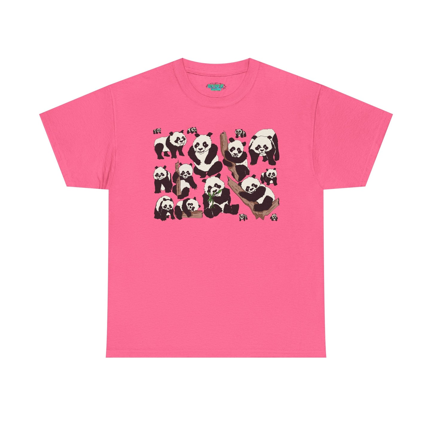 Cute Panda Design Unisex Heavy Cotton Tee | Animal Lover Gift, Casual Wear, Eco-Friendly Apparel, Nature Enthusiast Clothing